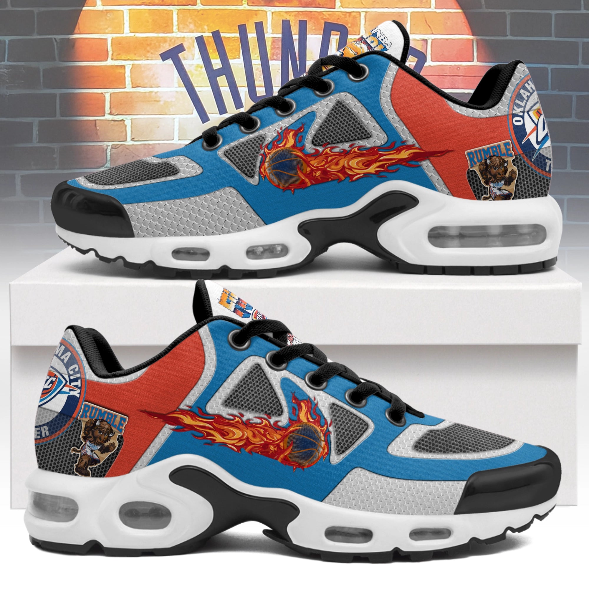Ideafootwear Oklahoma City Thunder TN Shoes Sneakers For Men And Women