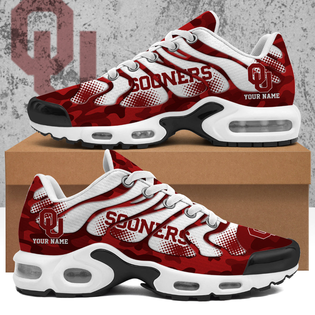 Ideafootwear Oklahoma Sooners TN Shoes Sneakers For Men And Women