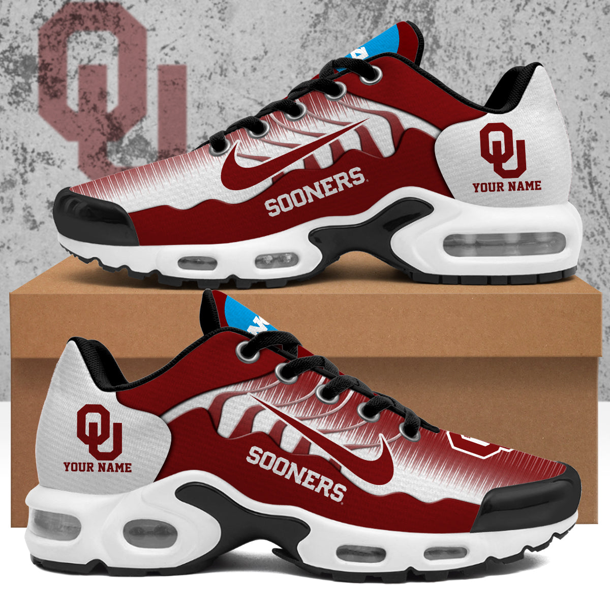 Ideafootwear Oklahoma Sooners TN Shoes Sneakers For Men And Women