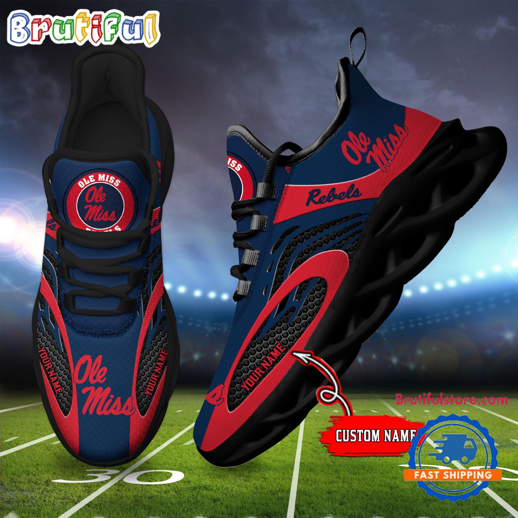 Ideafootwear Ole Miss Rebels Max Soul Shoes Sneakers For Men And Women