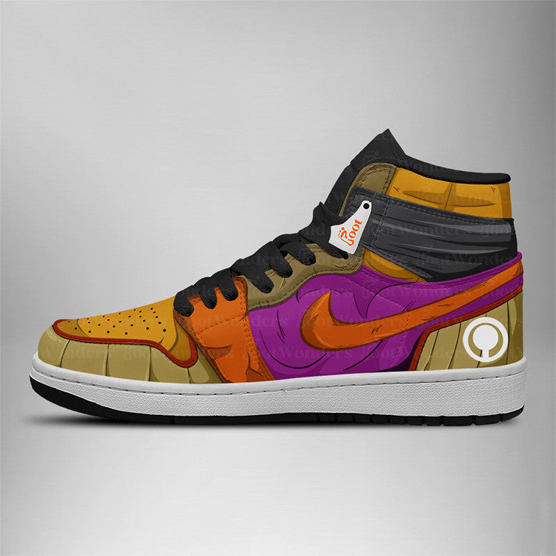 Ideafootwear Orange Piccolo AJ1 High Sneakers Shoes For Men And Women