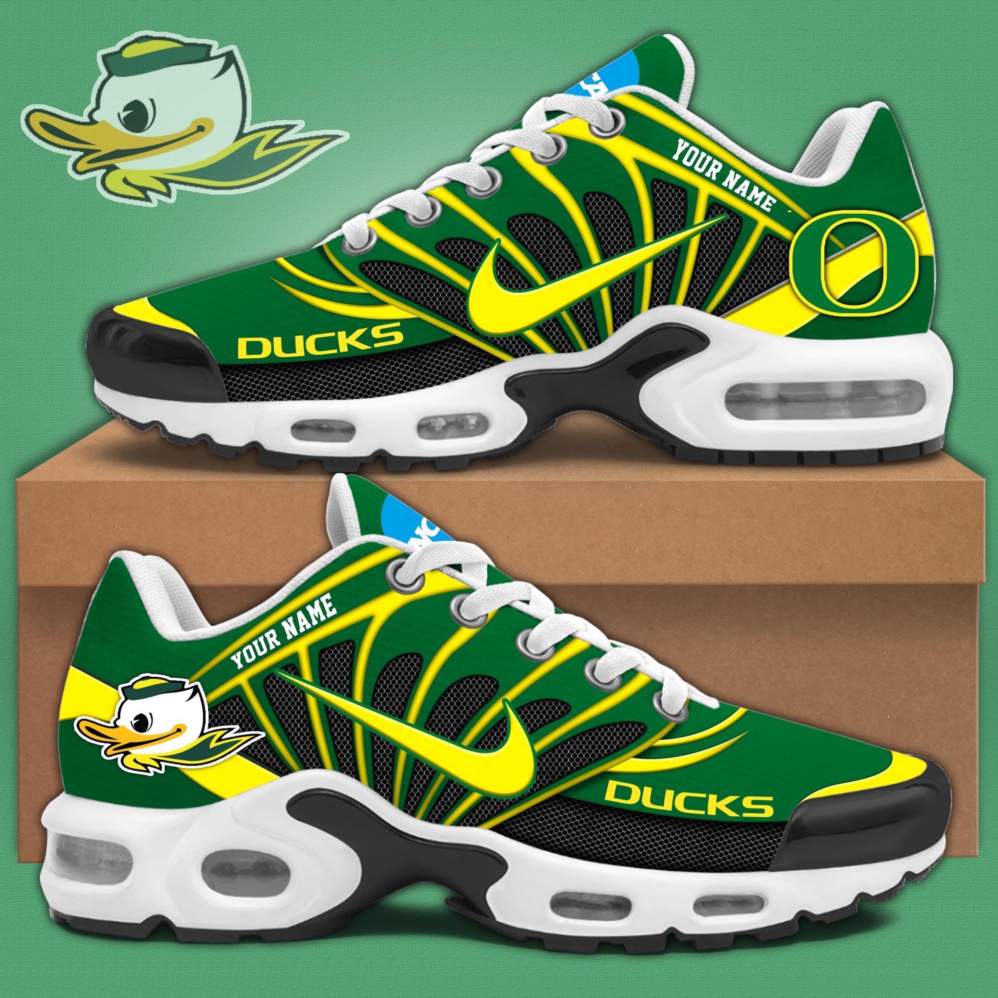 Ideafootwear Oregon Ducks TN Shoes Sneakers For Men And Women
