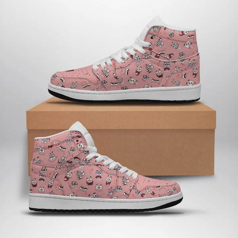 Ideafootwear Patrick Faces AJ1 High Sneakers Shoes For Men And Women
