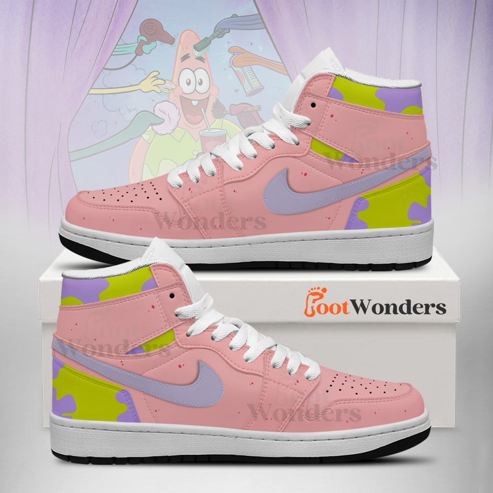 Ideafootwear Patrick star AJ1 High Sneakers Shoes For Men And Women