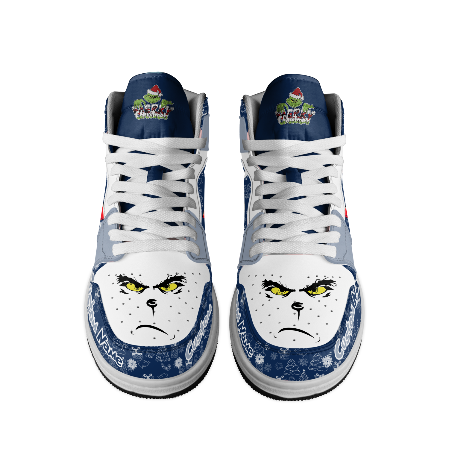 Ideafootwear Penn State Nittany Lions x The Grinch x Christmas AJ1 High Sneakers Shoes For Men And Women