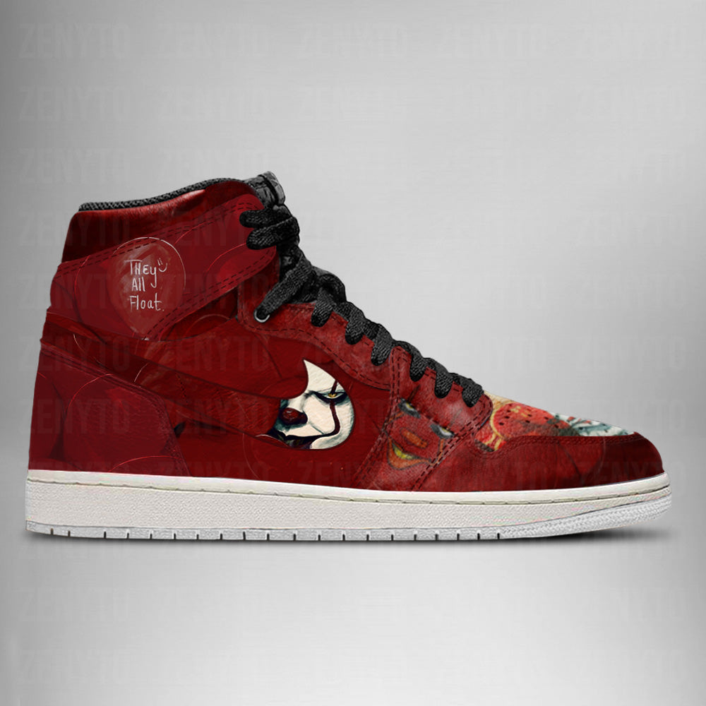 Ideafootwear Pennywise Halloween AJ1 High Sneakers Shoes For Men And Women