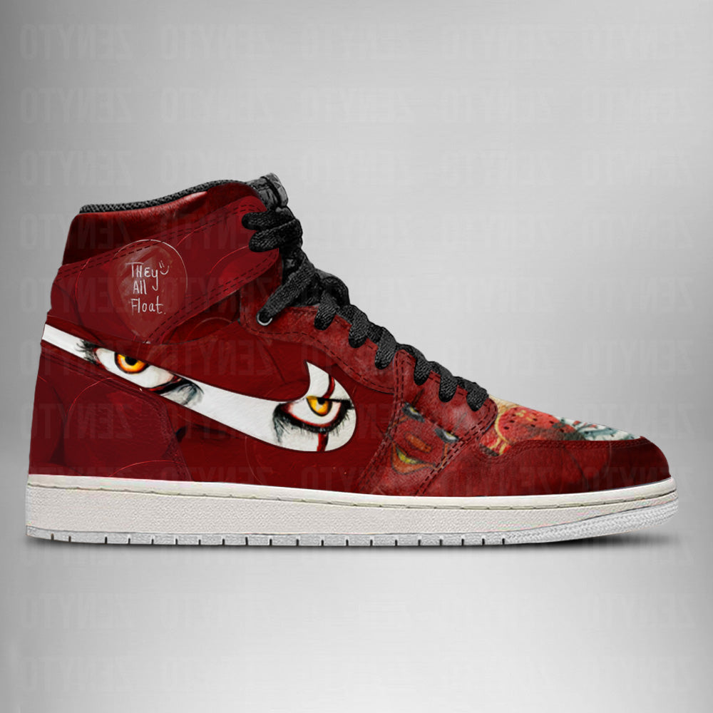 Ideafootwear Pennywise Halloween AJ1 High Sneakers Shoes For Men And Women