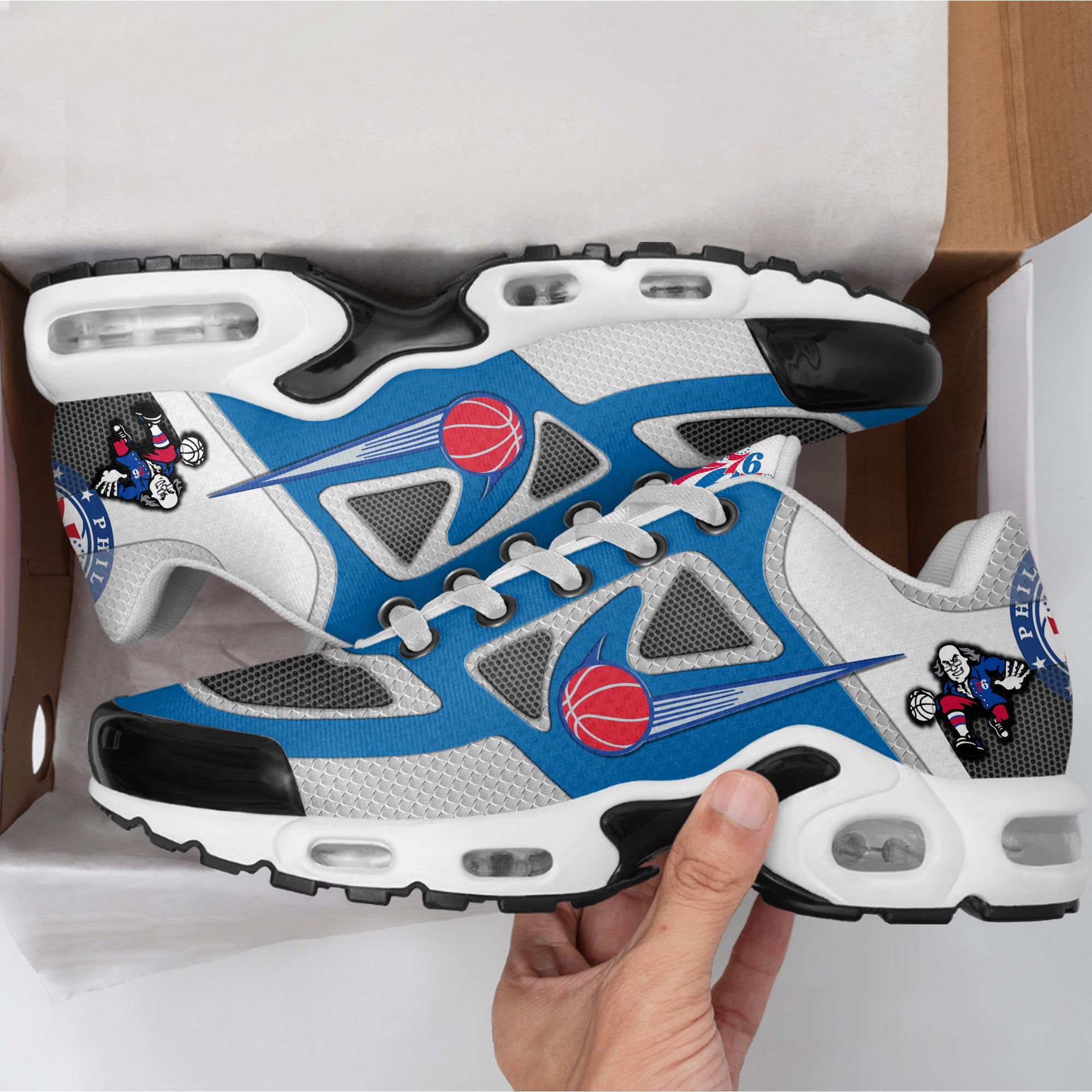 Ideafootwear Philadelphia 76ers TN Shoes Sneakers For Men And Women