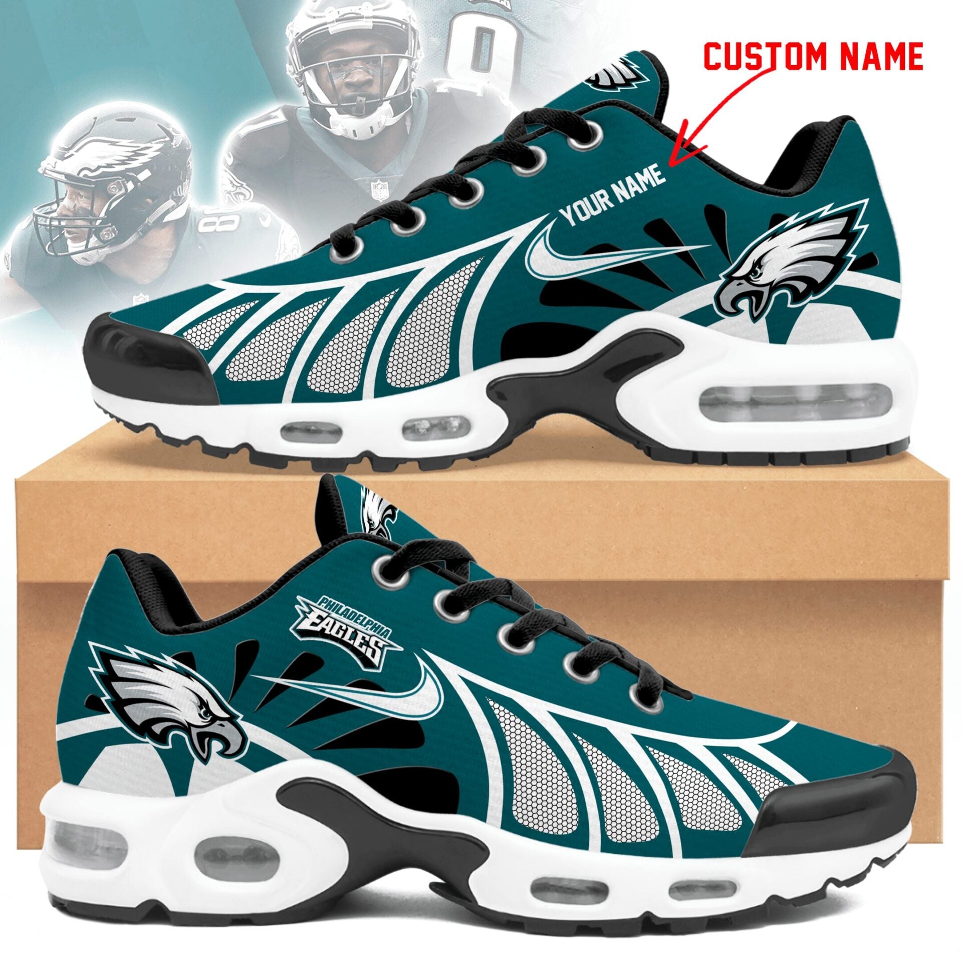 Ideafootwear Philadelphia Eagles TN Shoes Sneakers For Men And Women