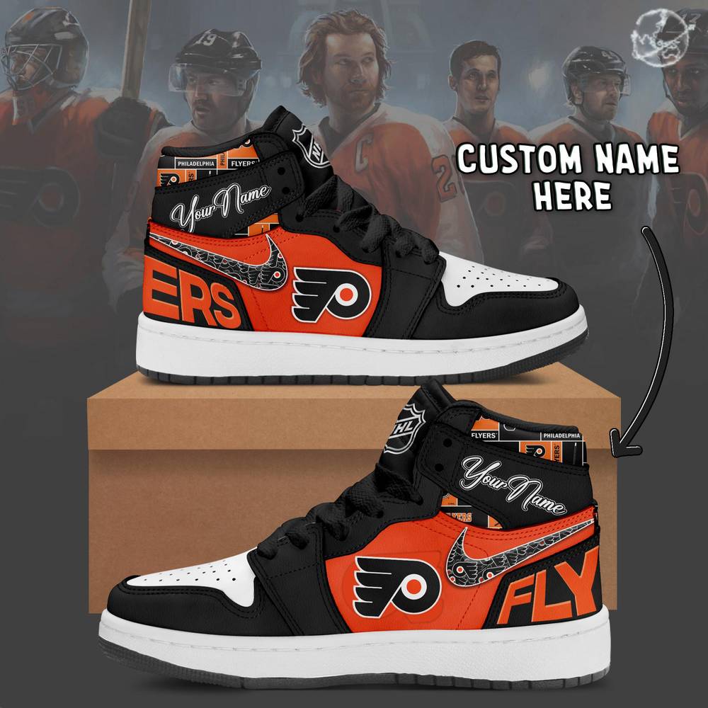 Ideafootwear Philadelphia Flyers AJ1 High Sneakers Shoes For Men And Women