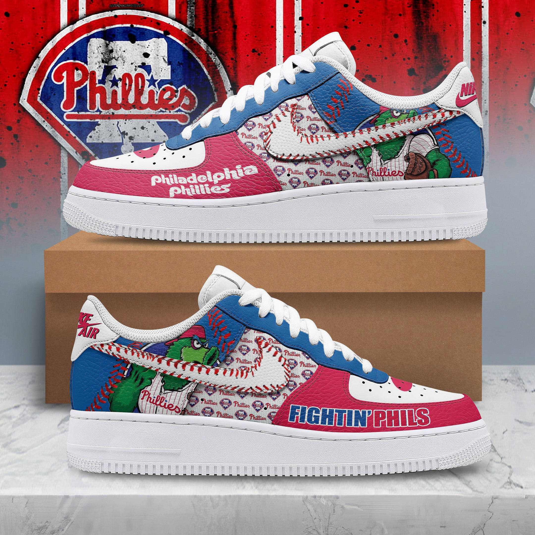 Ideafootwear Philadelphia Phillies Air Low-Top Sneakers Shoes For Men And Women 4