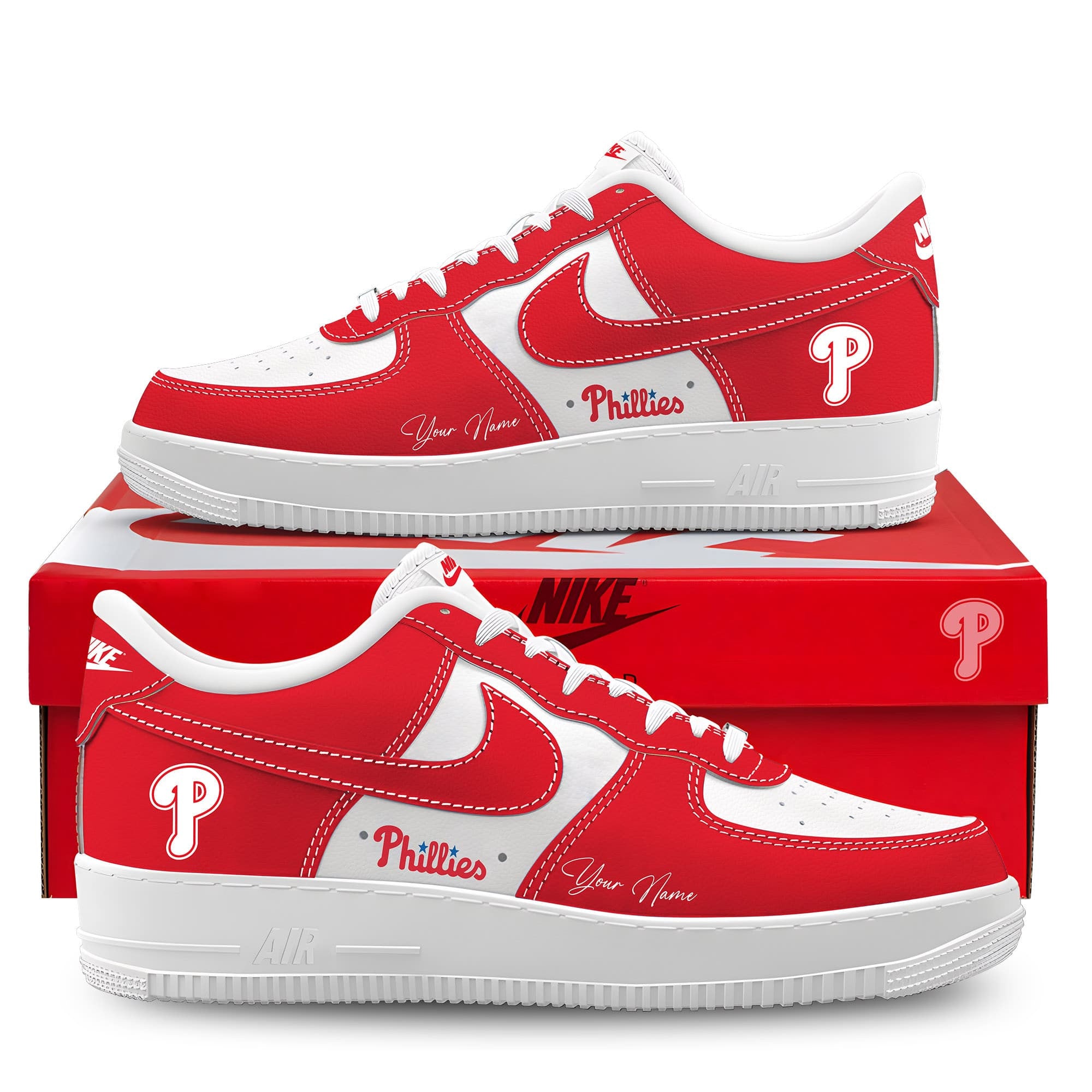Ideafootwear Philadelphia Phillies Air Low-Top Sneakers Shoes For Men And Women 1