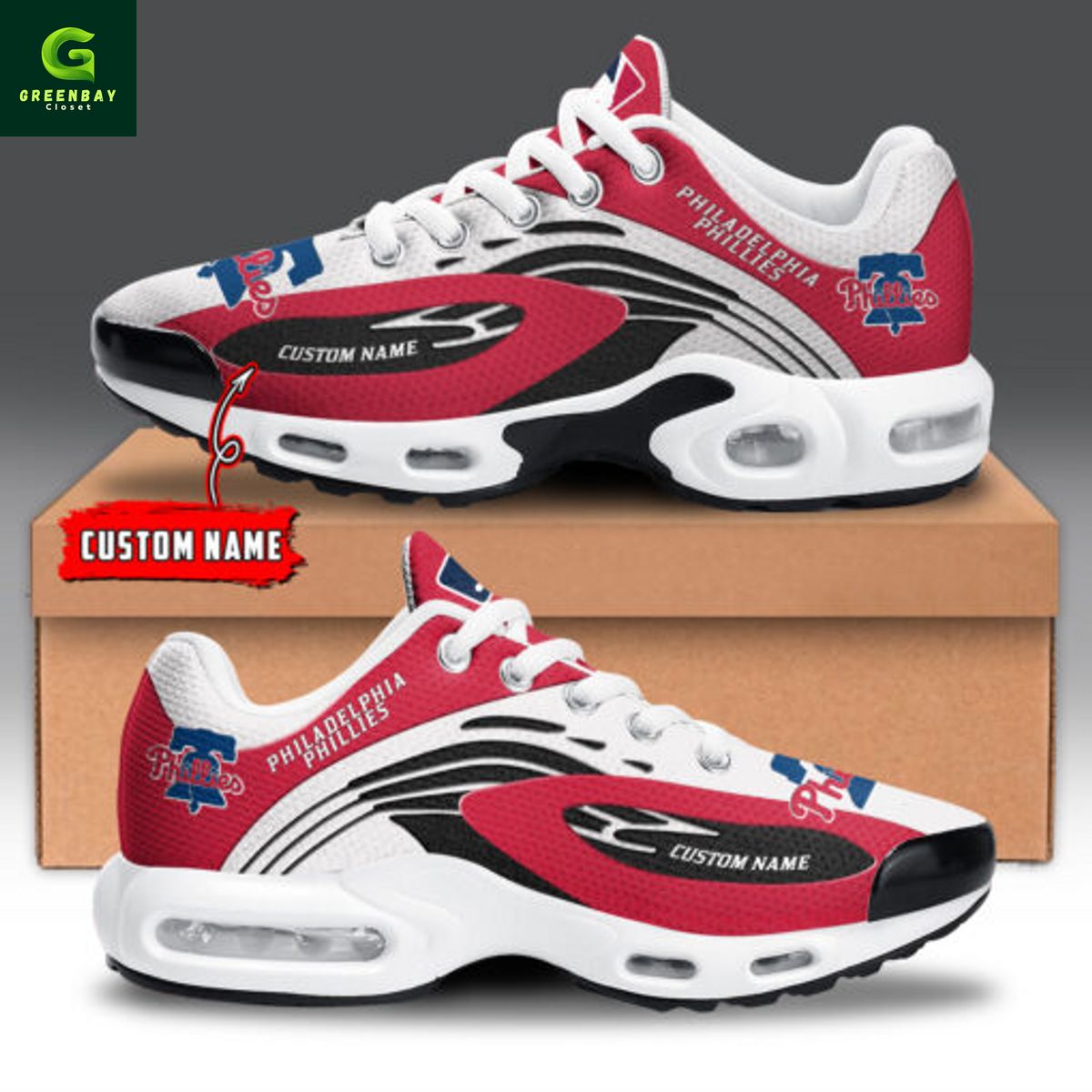 Ideafootwear Philadelphia Phillies TN Shoes Sneakers For Men And Women