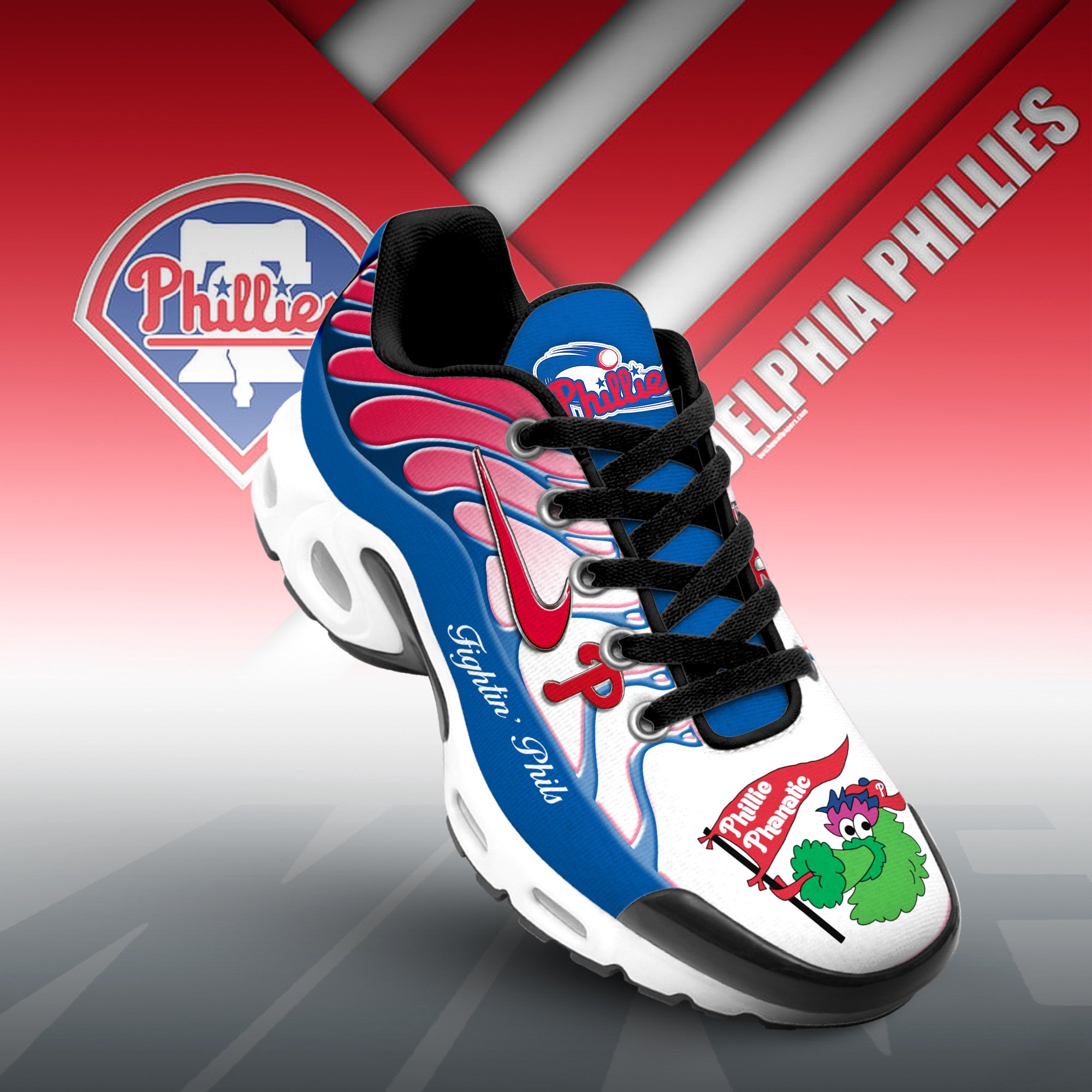 Ideafootwear Philadelphia Phillies TN Shoes Sneakers For Men And Women