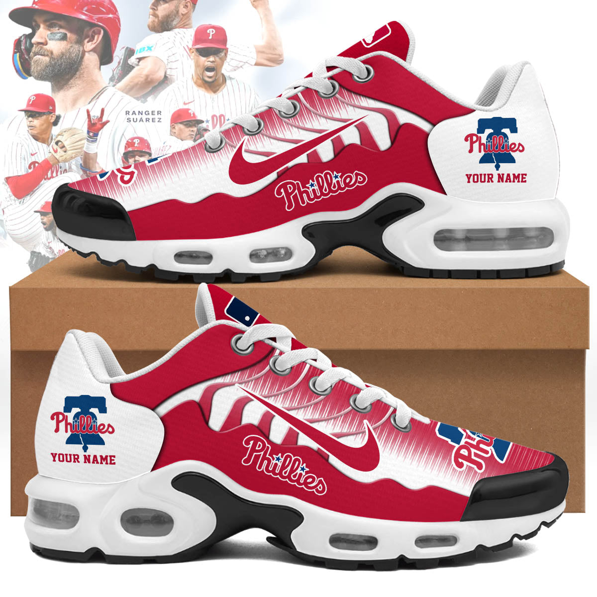Ideafootwear Philadelphia Phillies TN Shoes Sneakers For Men And Women