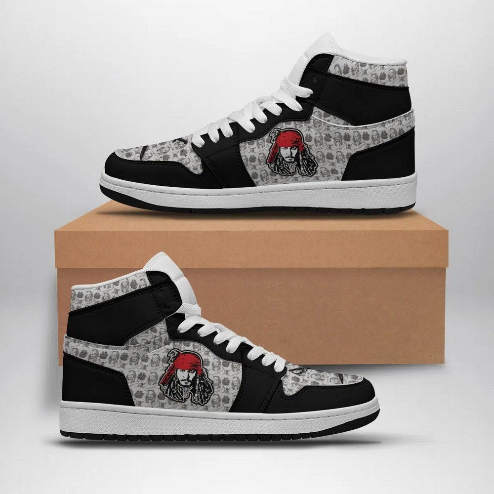 Ideafootwear Pirates of Carribean Disney AJ1 High Sneakers Shoes For Men And Women