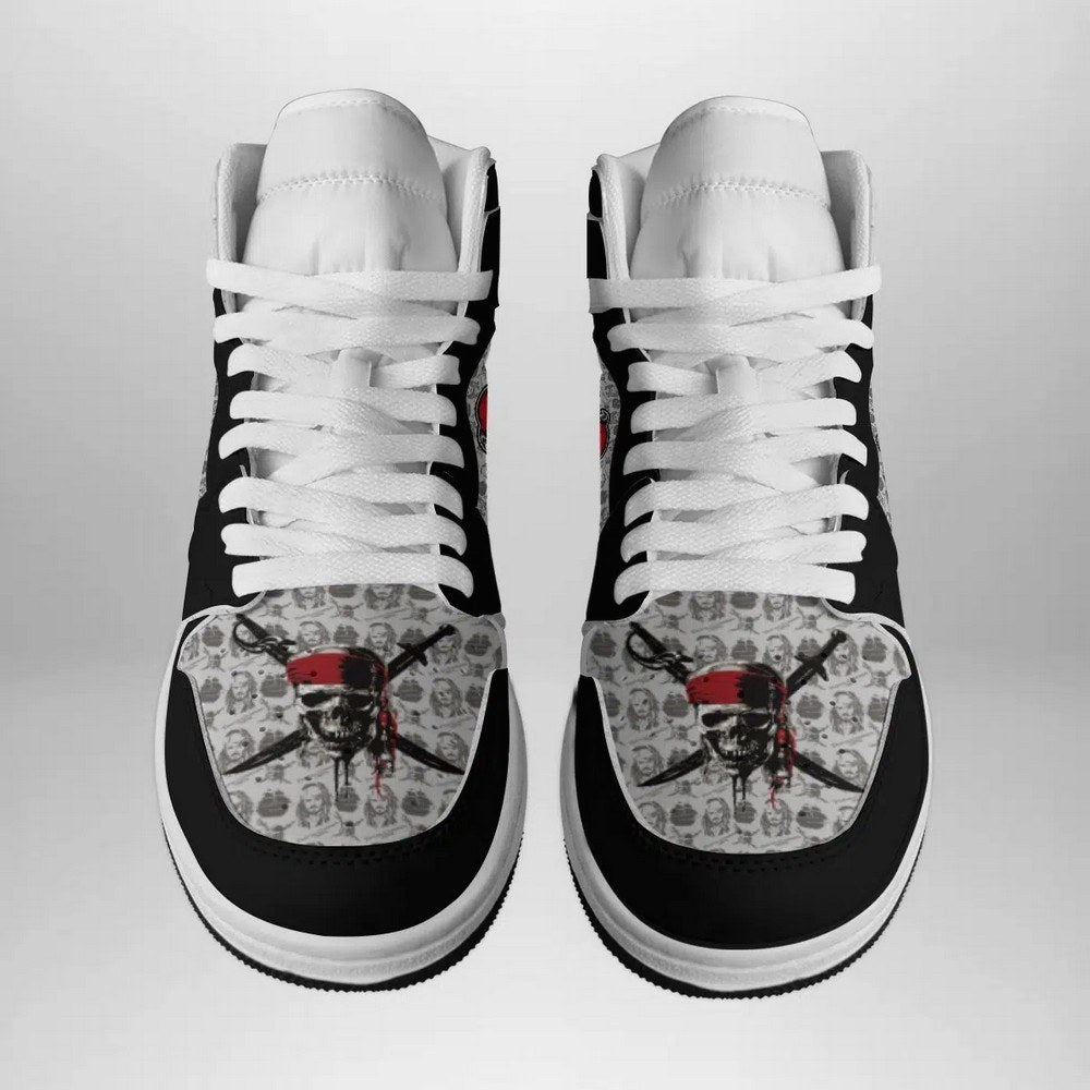 Ideafootwear Pirates of Carribean Disney AJ1 High Sneakers Shoes For Men And Women