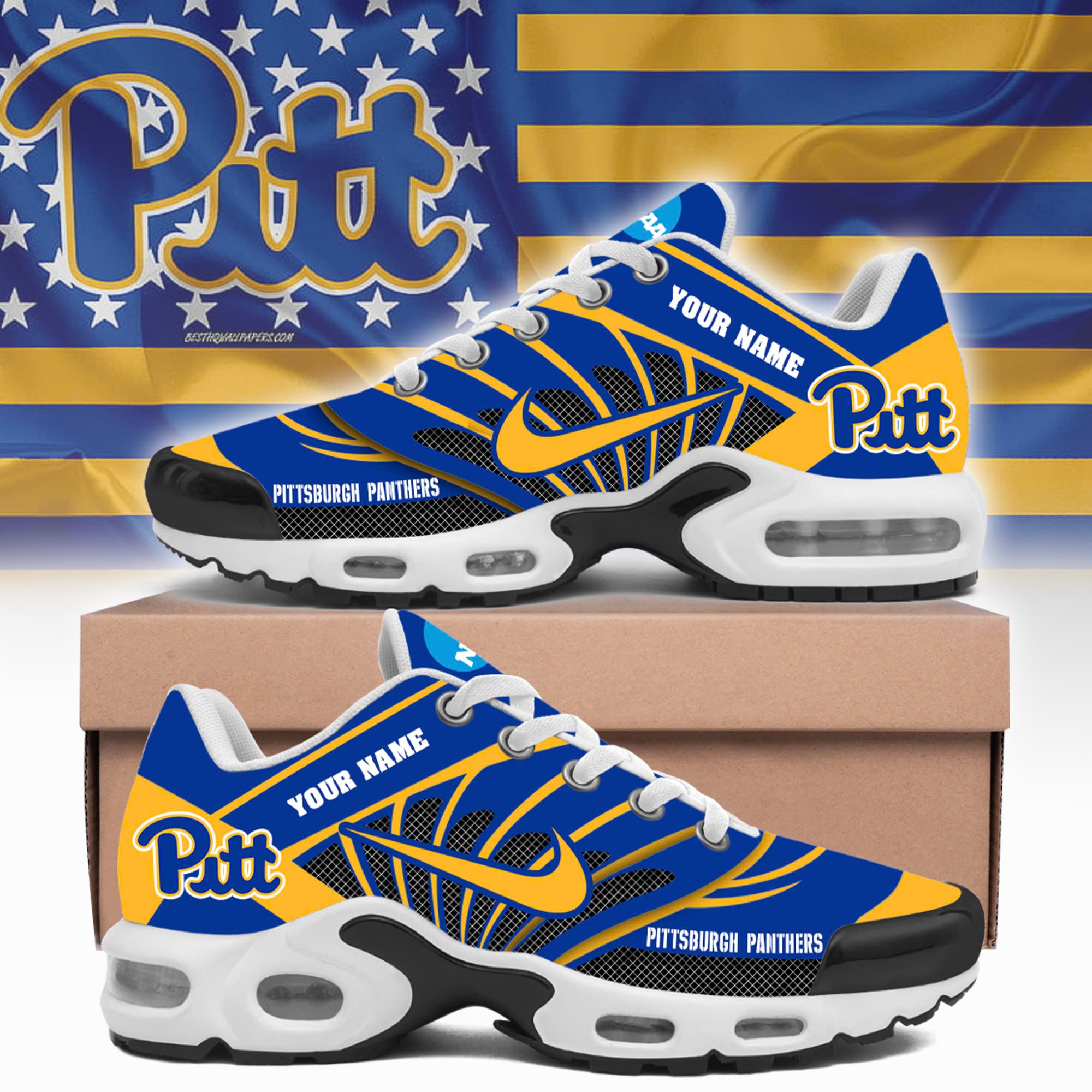 Ideafootwear Pittsburgh Panthers TN Shoes Sneakers For Men And Women