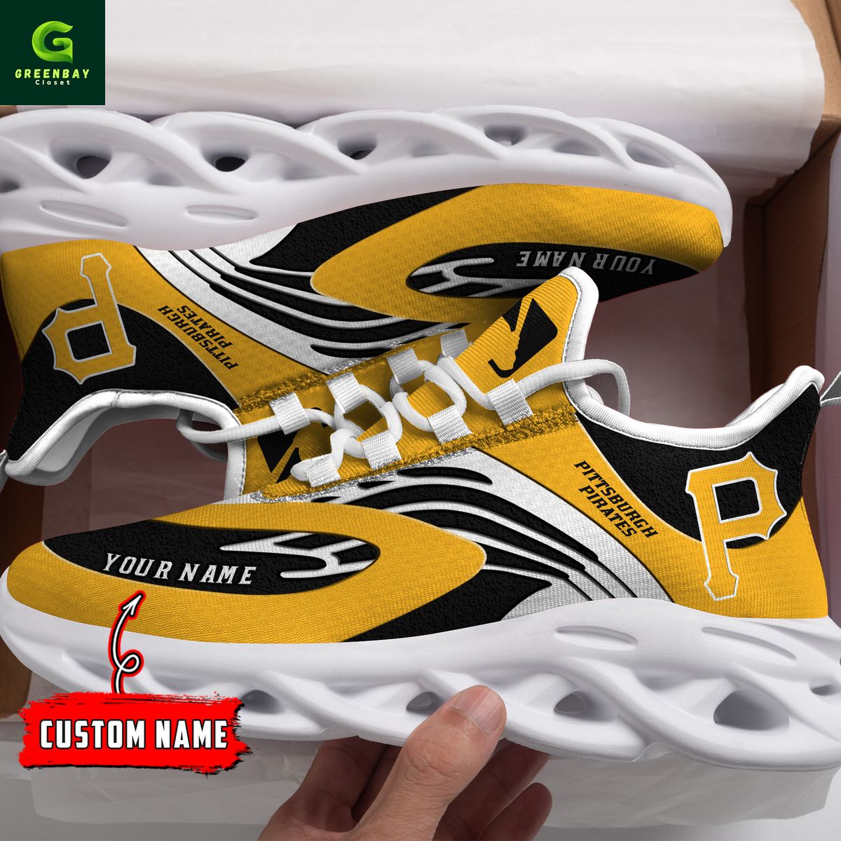 Ideafootwear Pittsburgh Pirates Max Soul Shoes Sneakers For Men And Women