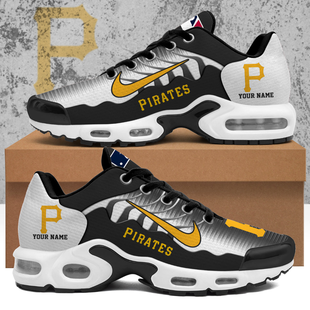 Ideafootwear Pittsburgh Pirates TN Shoes Sneakers For Men And Women