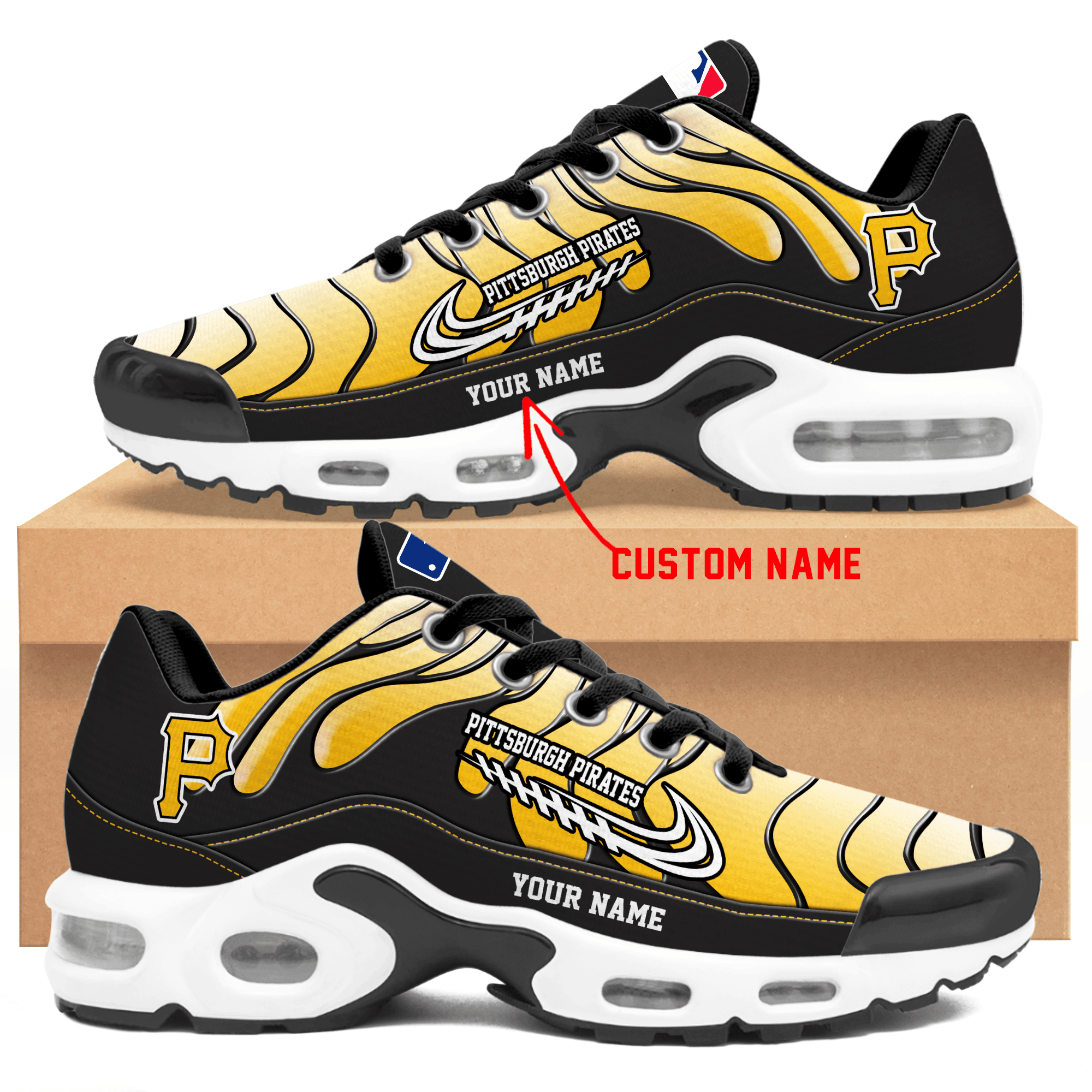 Ideafootwear Pittsburgh Pirates TN Shoes Sneakers For Men And Women