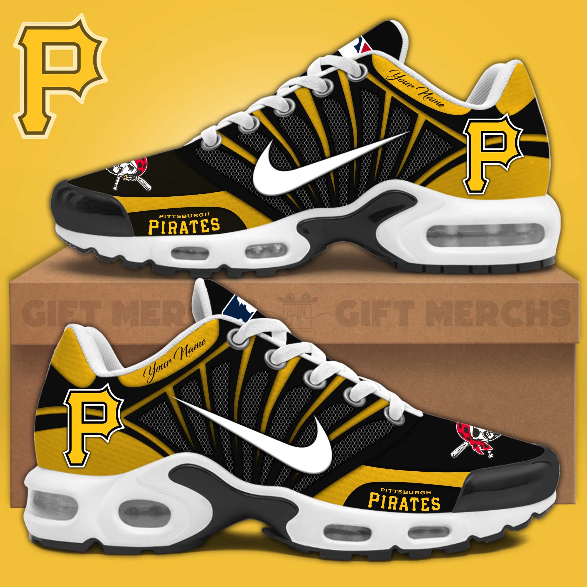 Ideafootwear Pittsburgh Pirates TN Shoes Sneakers For Men And Women