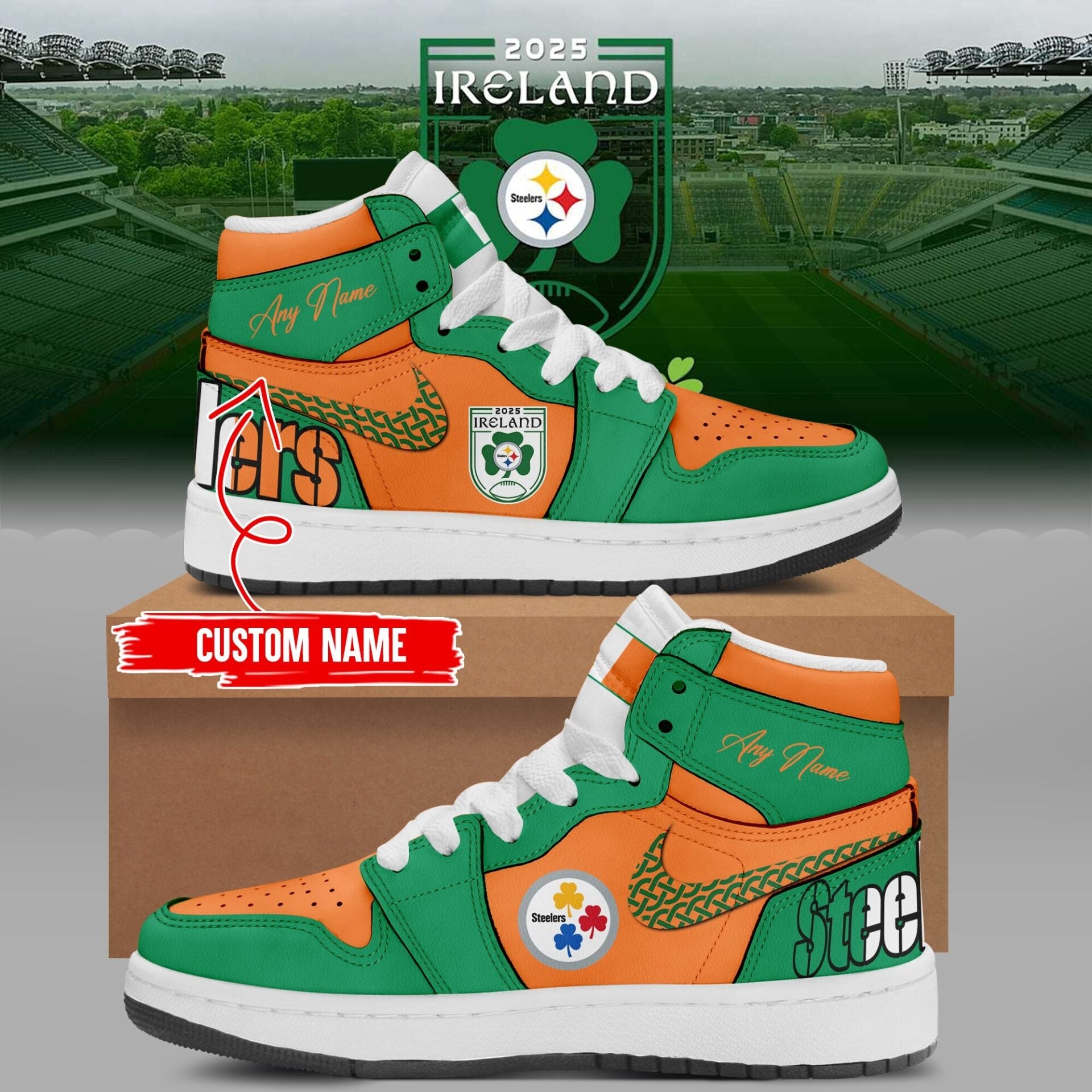 Ideafootwear Pittsburgh Steelers AJ1 High Sneakers Shoes For Men And Women