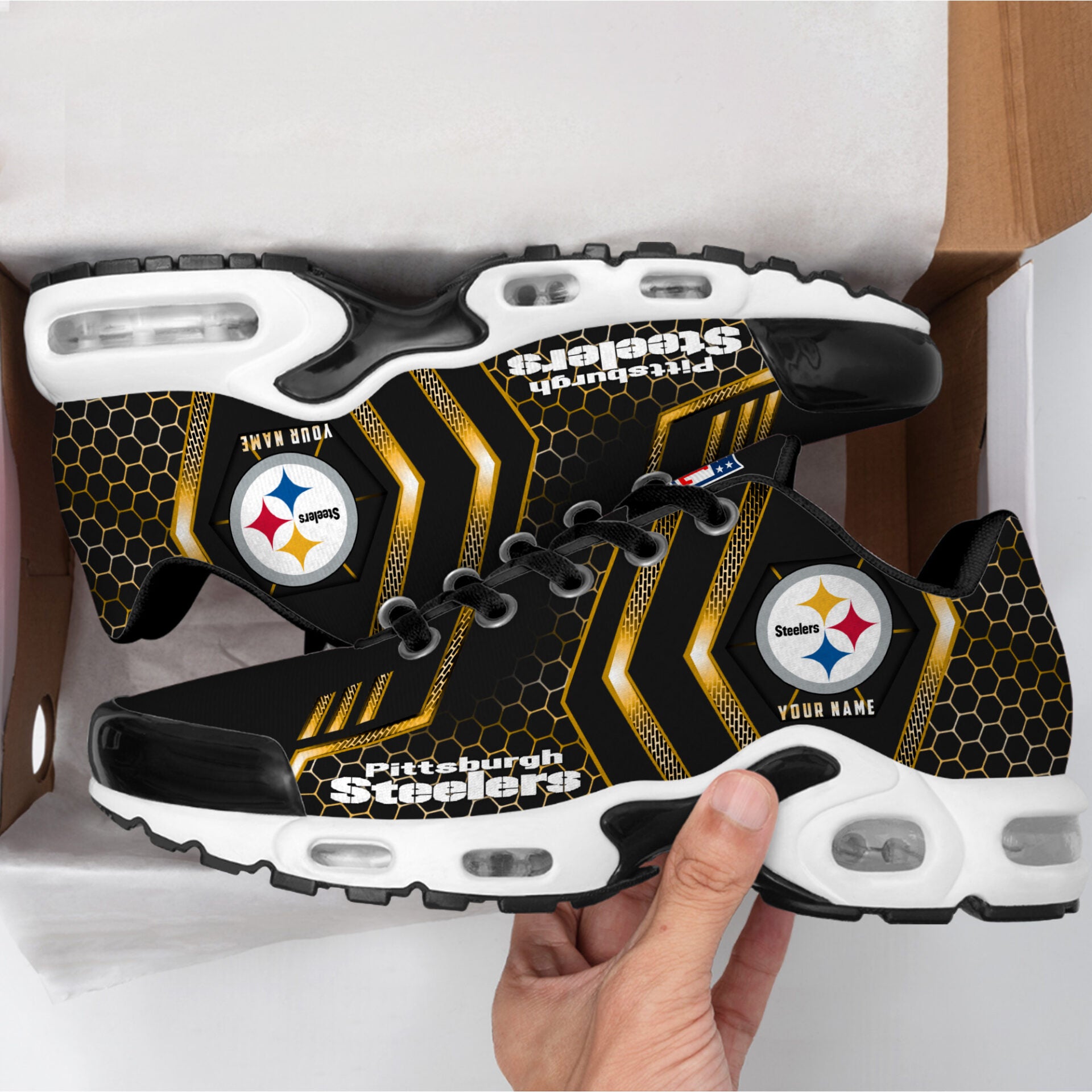 Ideafootwear Pittsburgh Steelers TN Shoes Sneakers For Men And Women