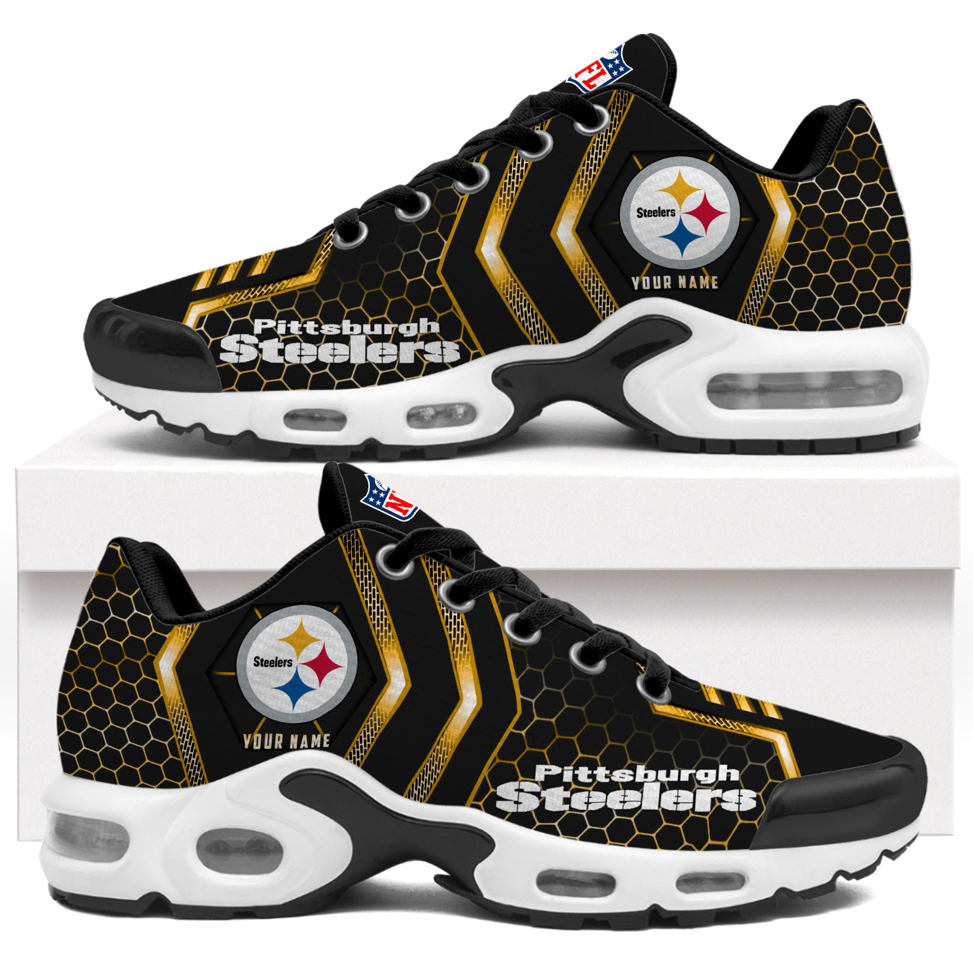 Ideafootwear Pittsburgh Steelers TN Shoes Sneakers For Men And Women