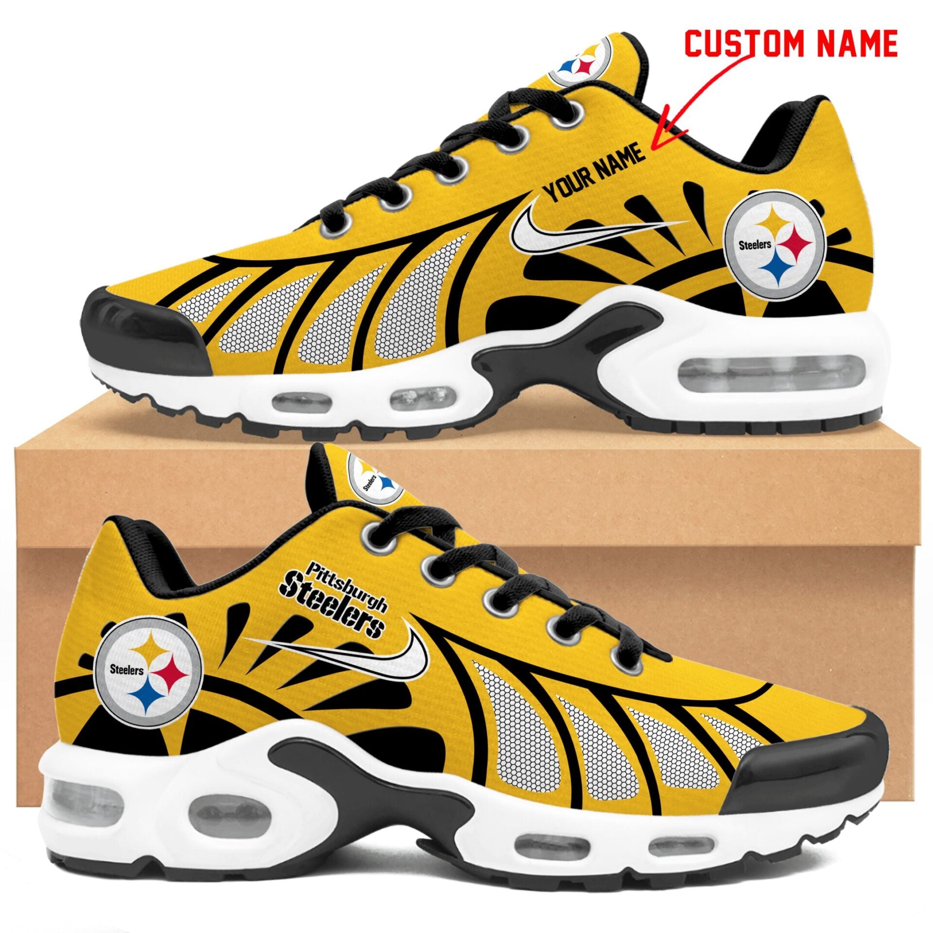 Ideafootwear Pittsburgh Steelers TN Shoes Sneakers For Men And Women