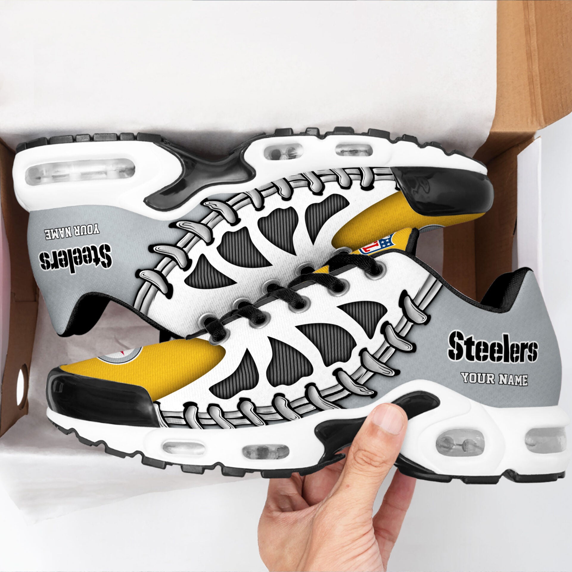 Ideafootwear Pittsburgh Steelers TN Shoes Sneakers For Men And Women