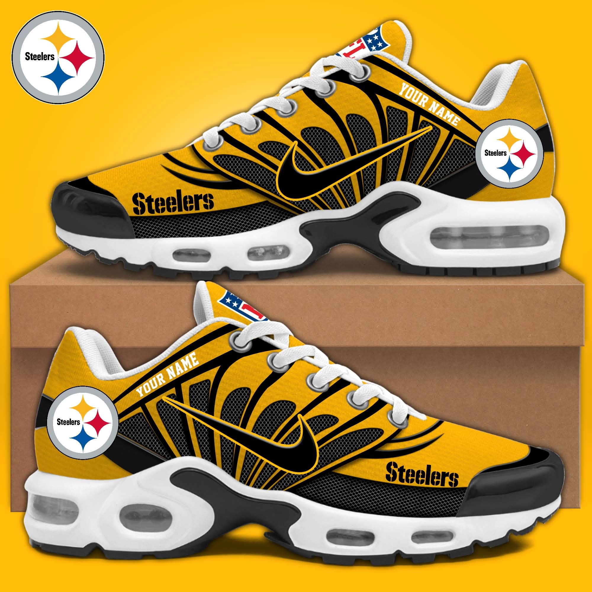 Ideafootwear Pittsburgh Steelers TN Shoes Sneakers For Men And Women