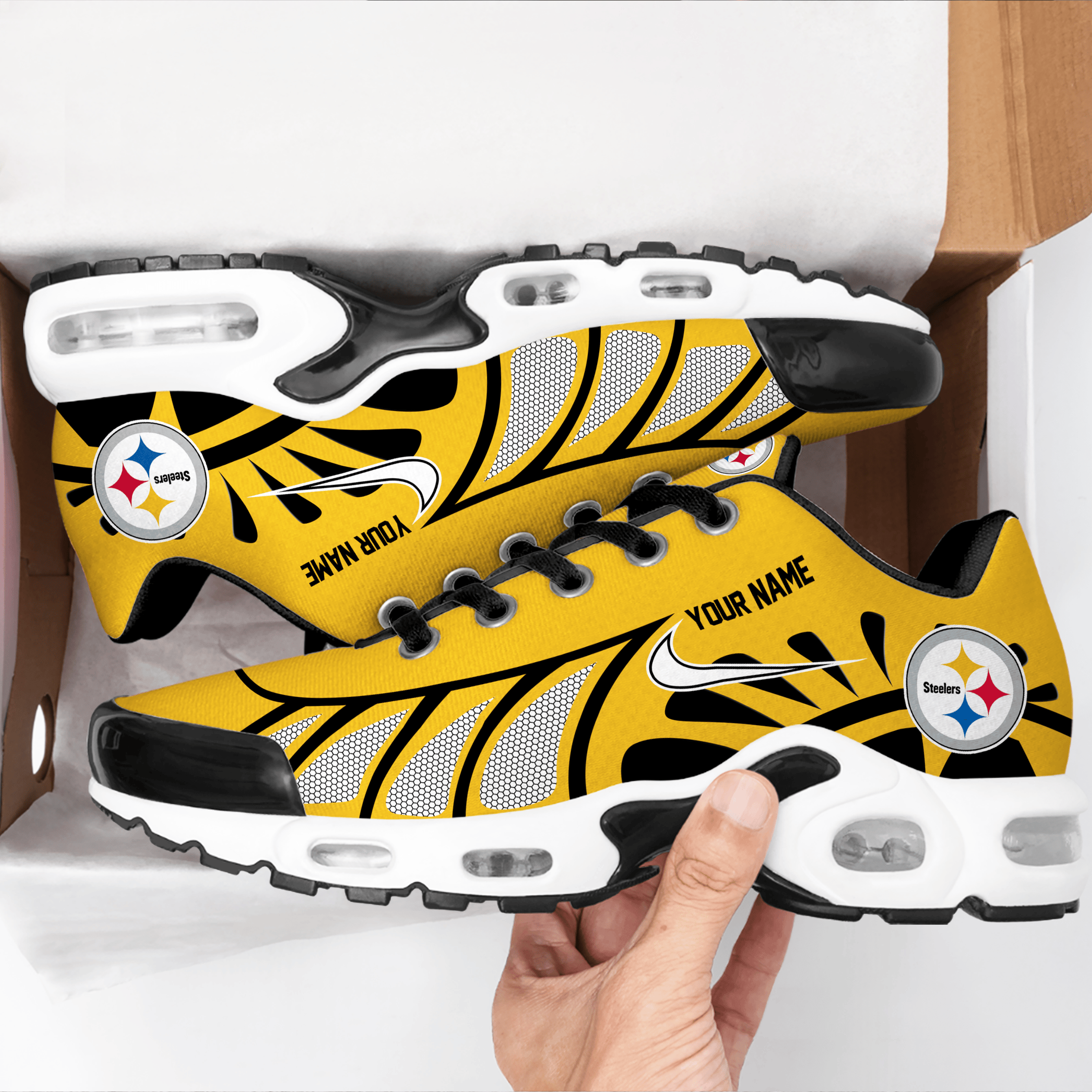 Ideafootwear Pittsburgh Steelers TN Shoes Sneakers For Men And Women
