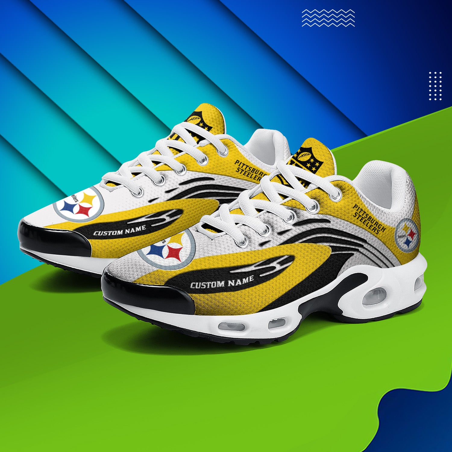 Ideafootwear Pittsburgh Steelers TN Shoes Sneakers For Men And Women