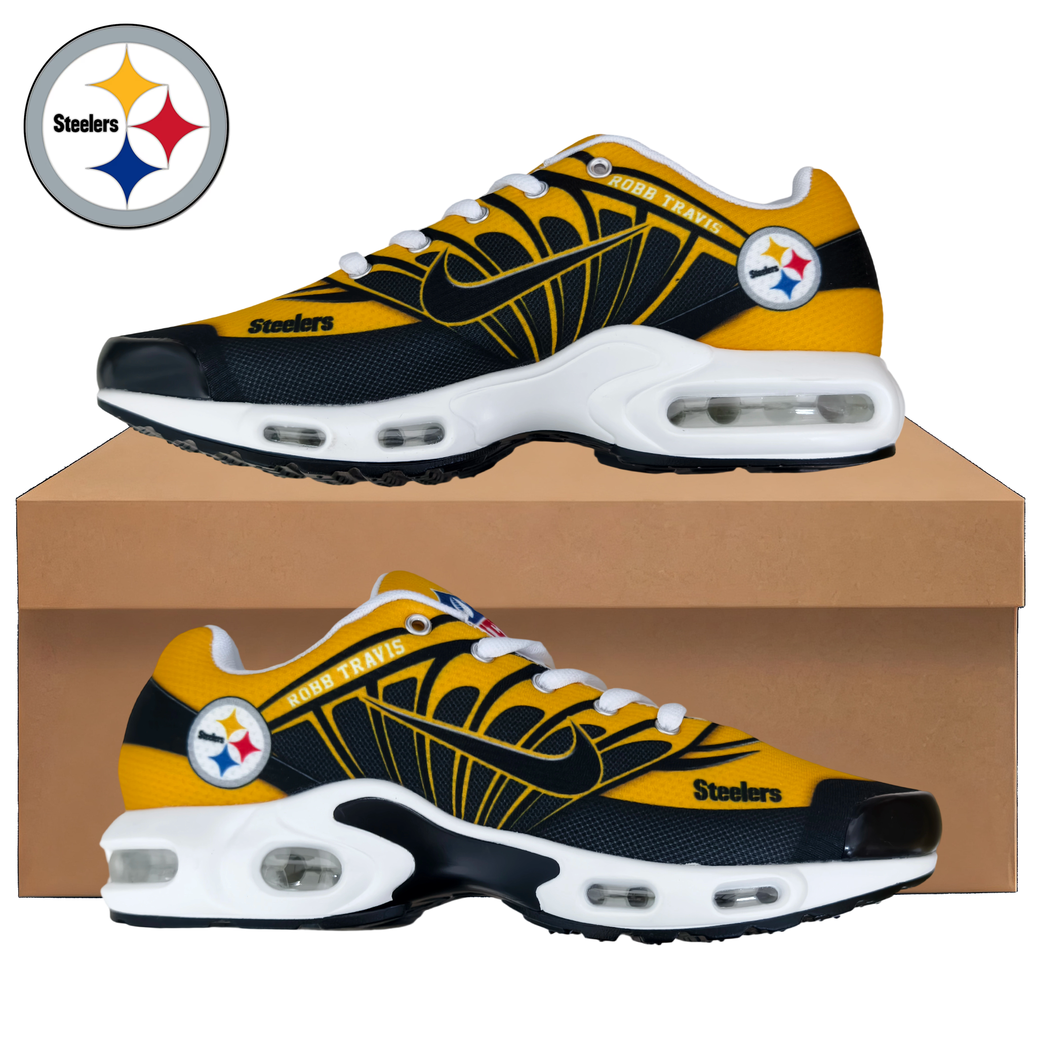 Ideafootwear Pittsburgh Steelers TN Shoes Sneakers For Men And Women