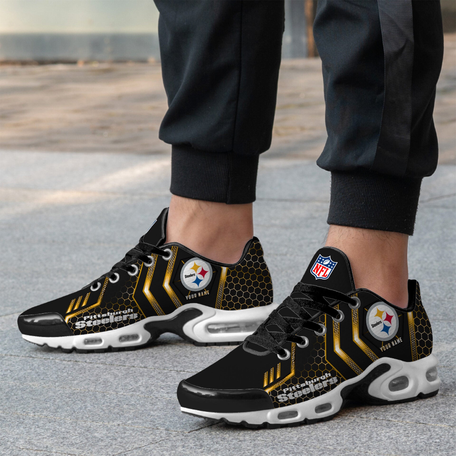 Ideafootwear Pittsburgh Steelers TN Shoes Sneakers For Men And Women