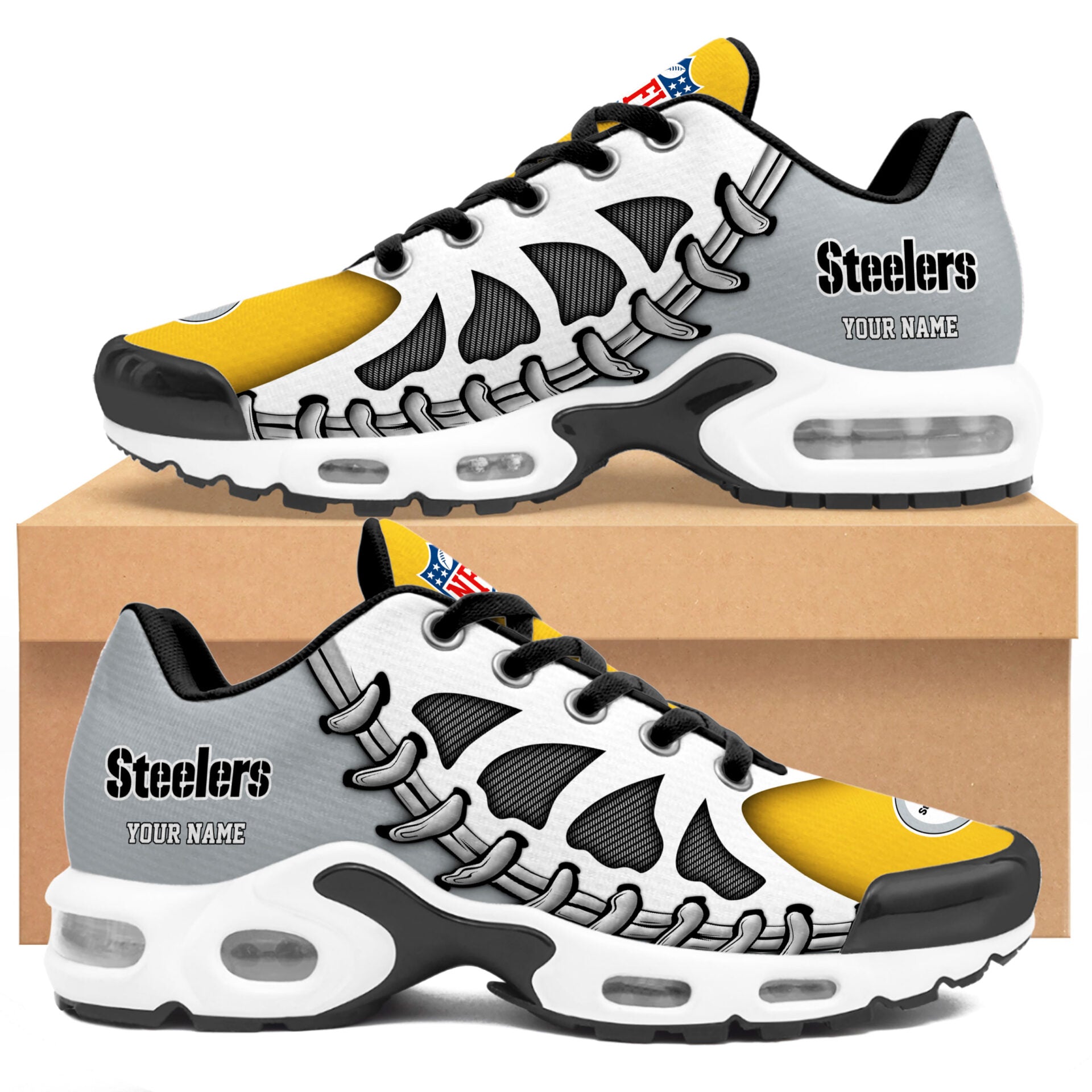 Ideafootwear Pittsburgh Steelers TN Shoes Sneakers For Men And Women