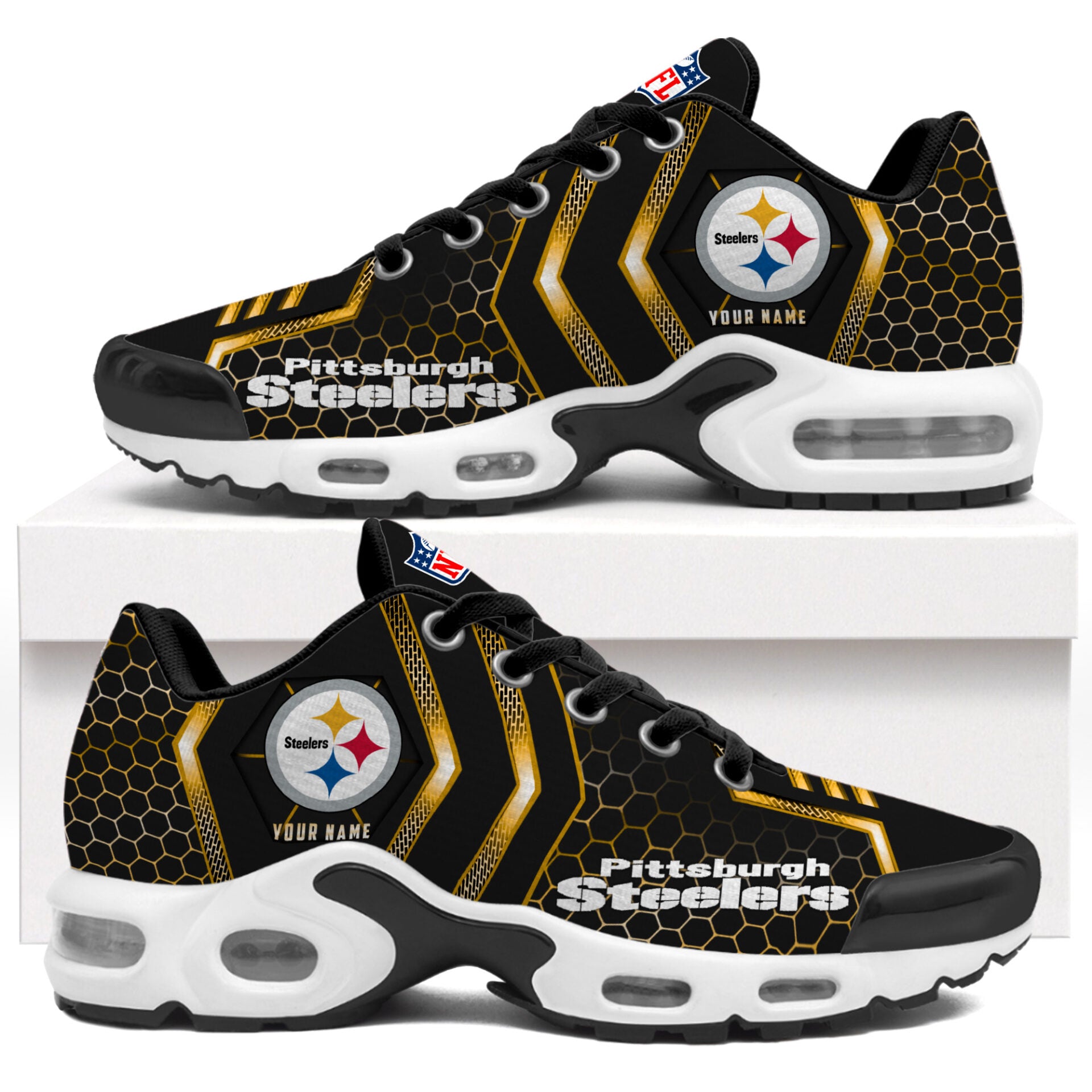 Ideafootwear Pittsburgh Steelers TN Shoes Sneakers For Men And Women