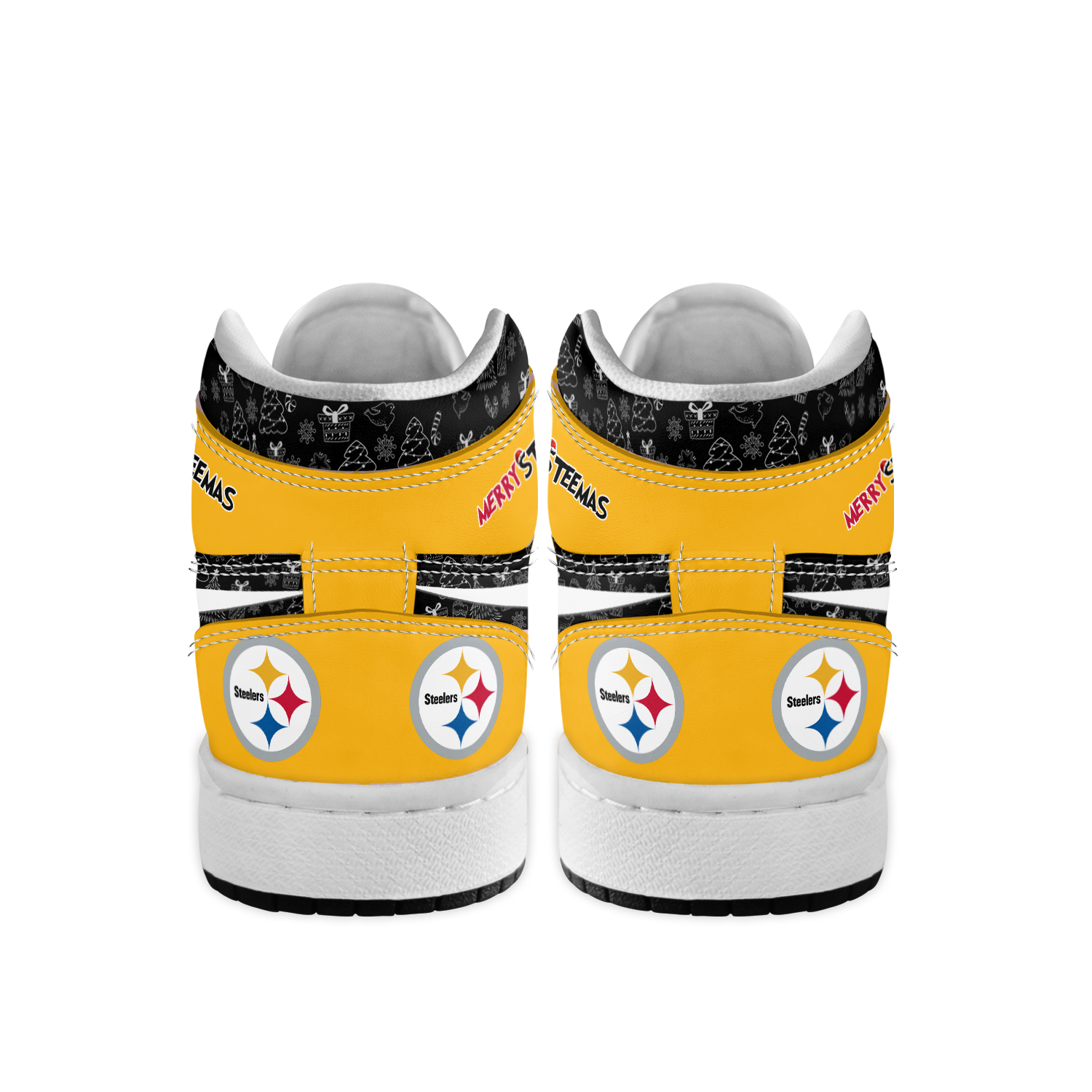 Ideafootwear Pittsburgh Steelers x The Grinch x Christmas AJ1 High Sneakers Shoes For Men And Women