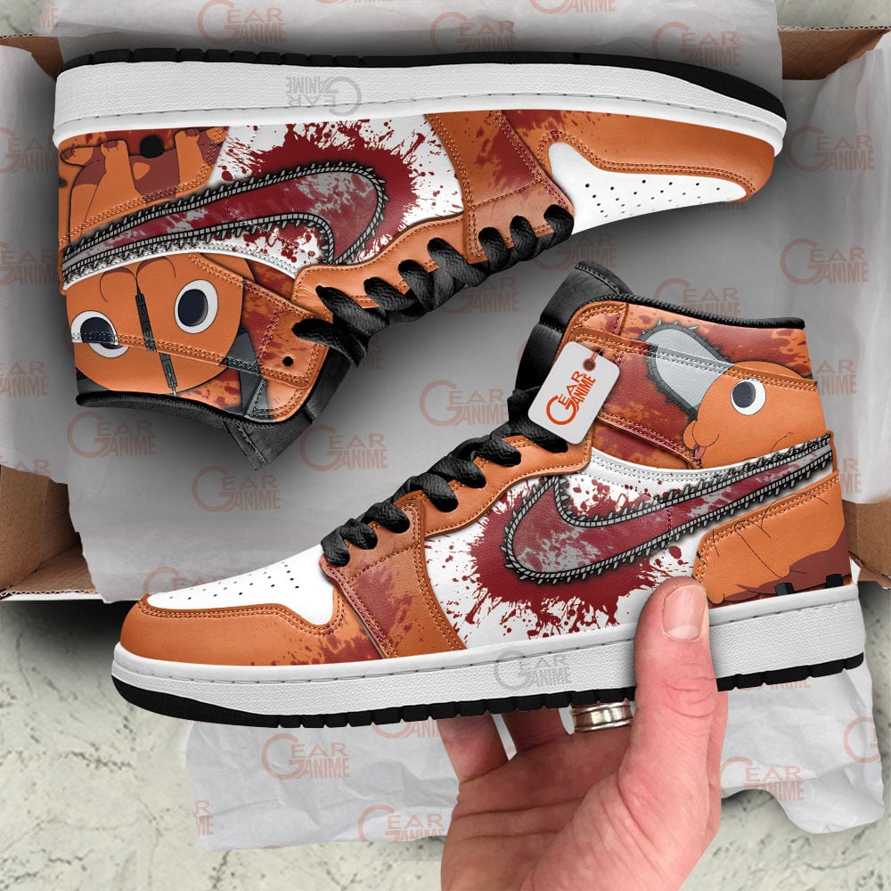 Ideafootwear Pochita AJ1 High Sneakers Shoes For Men And Women