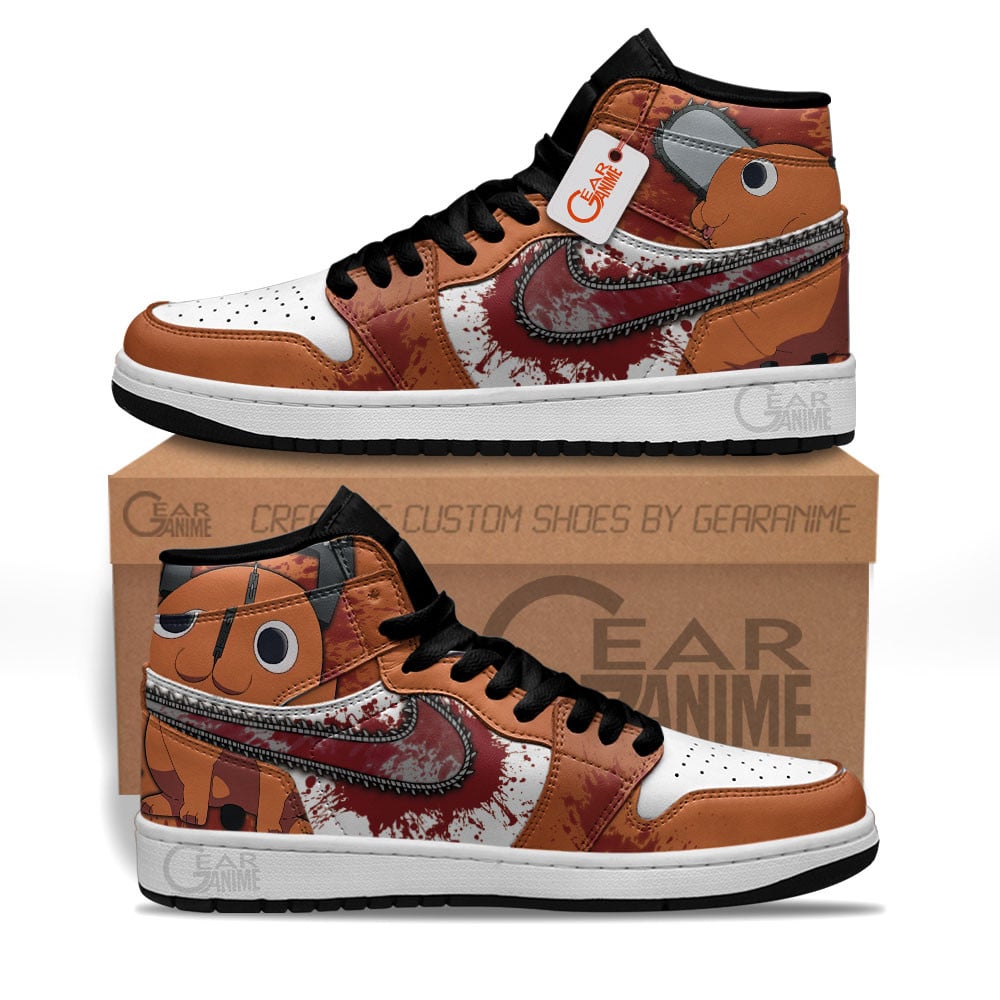 Ideafootwear Pochita AJ1 High Sneakers Shoes For Men And Women