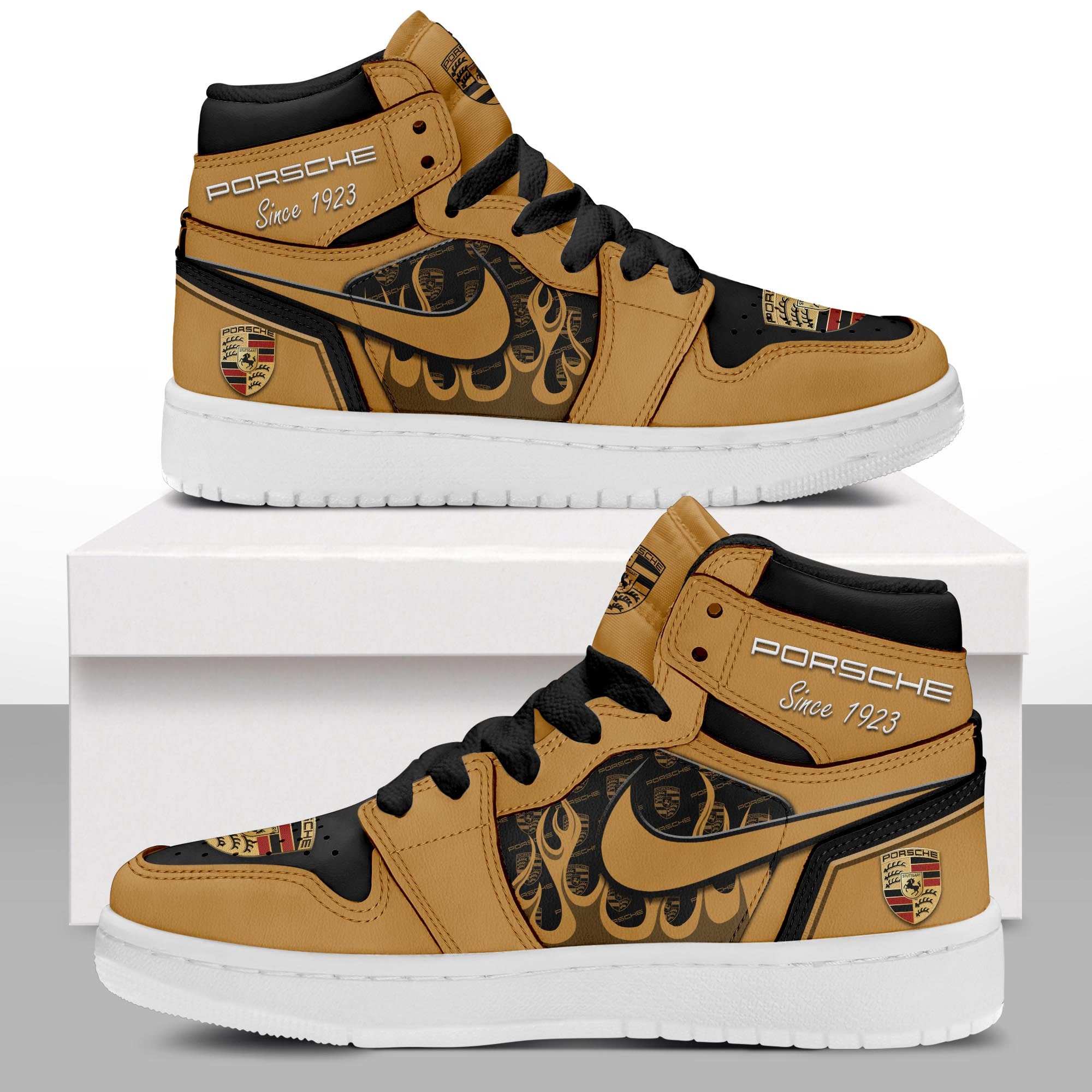 Ideafootwear Porsche AJ1 High Sneakers Shoes For Men And Women