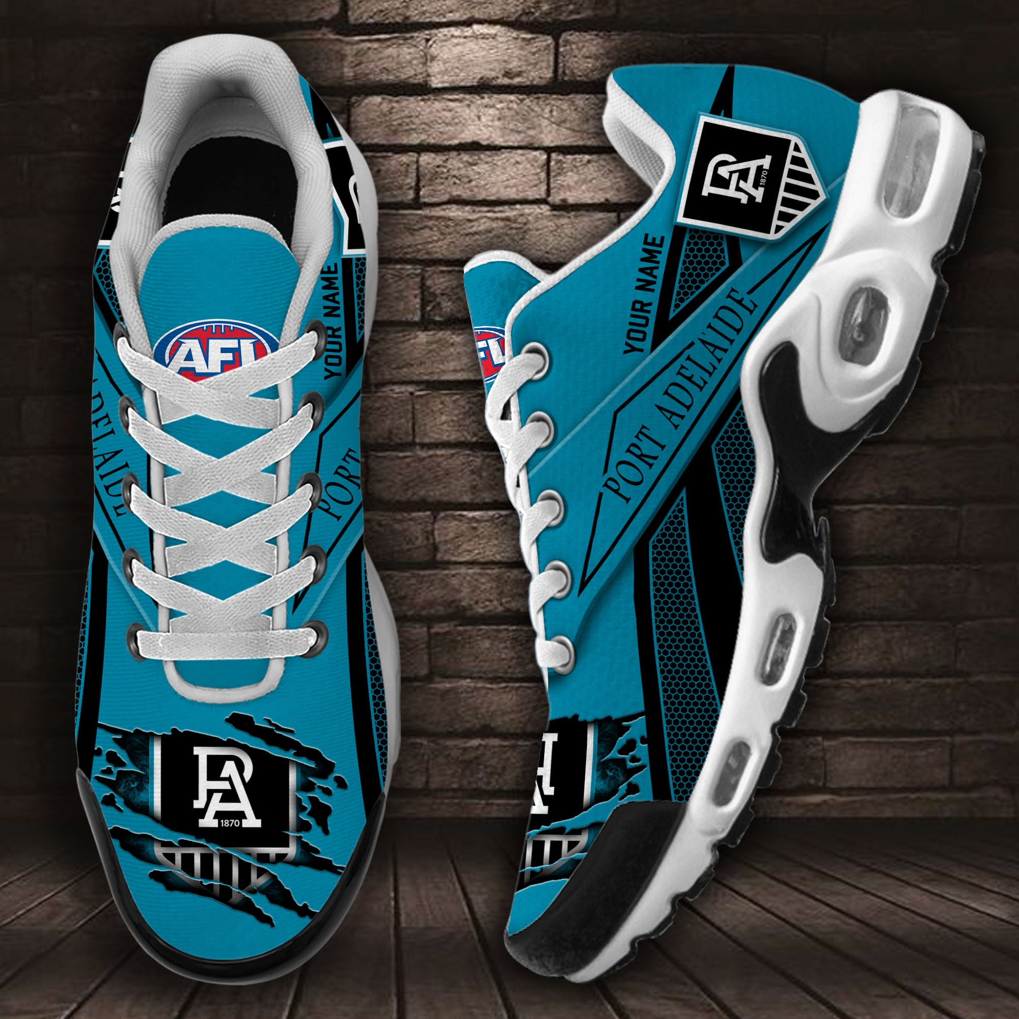 Ideafootwear Port Adelaide Football Club TN Shoes Sneakers For Men And Women