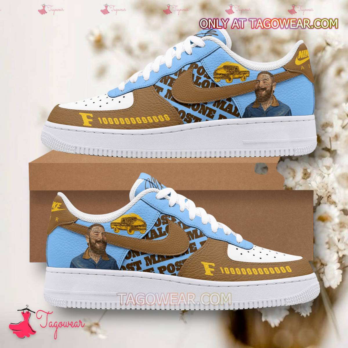 Ideafootwear Post Malone Air Low-Top Sneakers Shoes For Men And Women 2