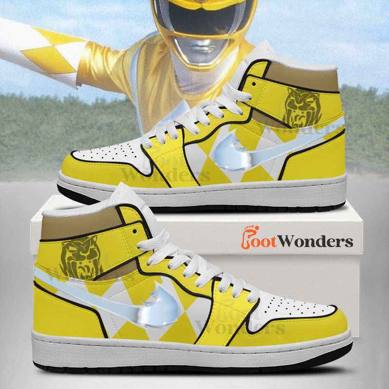 Ideafootwear Power Rangers AJ1 High Sneakers Shoes For Men And Women