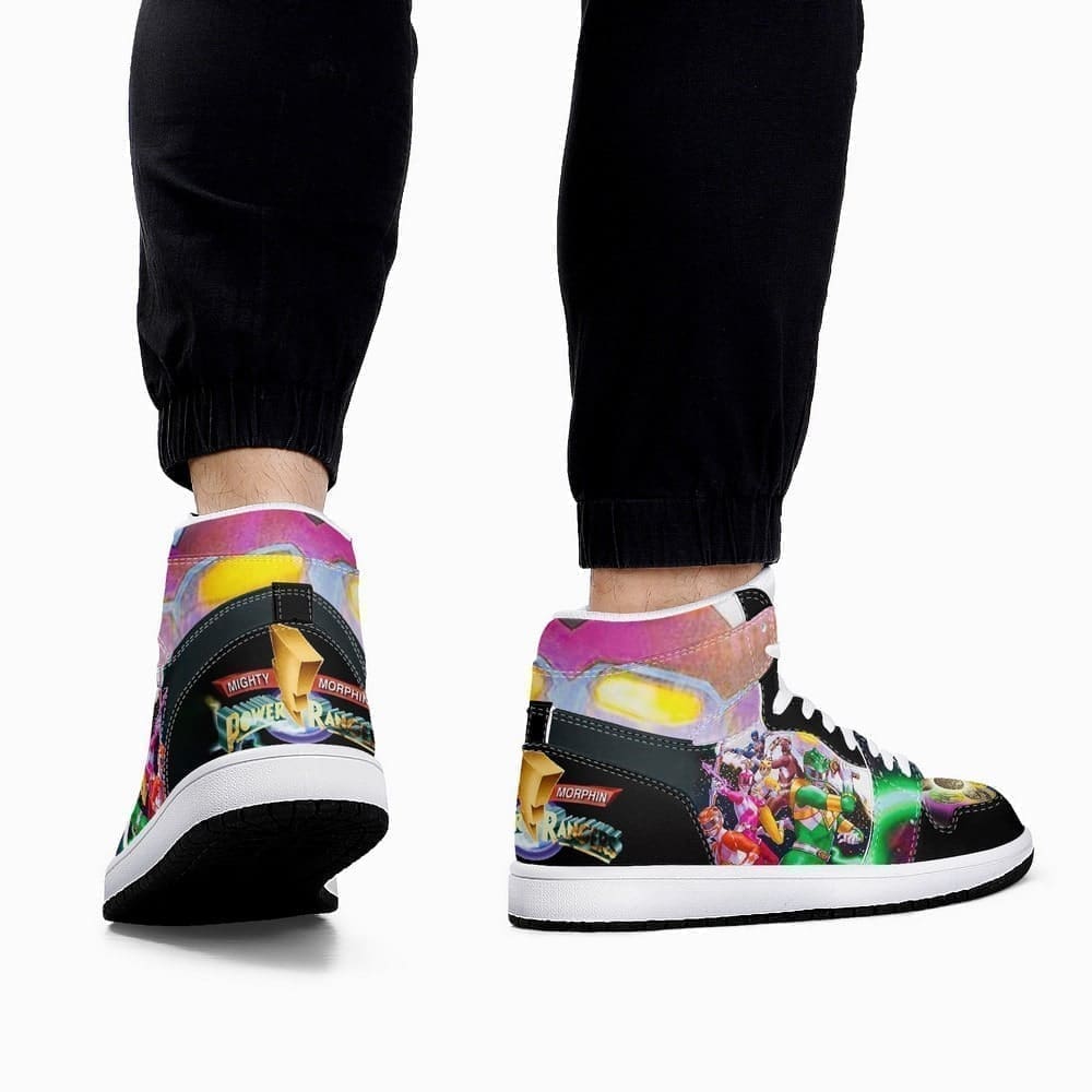 Ideafootwear Power Rangers AJ1 High Sneakers Shoes For Men And Women
