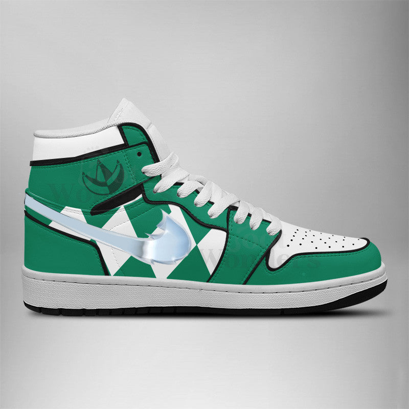 Ideafootwear Power Rangers AJ1 High Sneakers Shoes For Men And Women