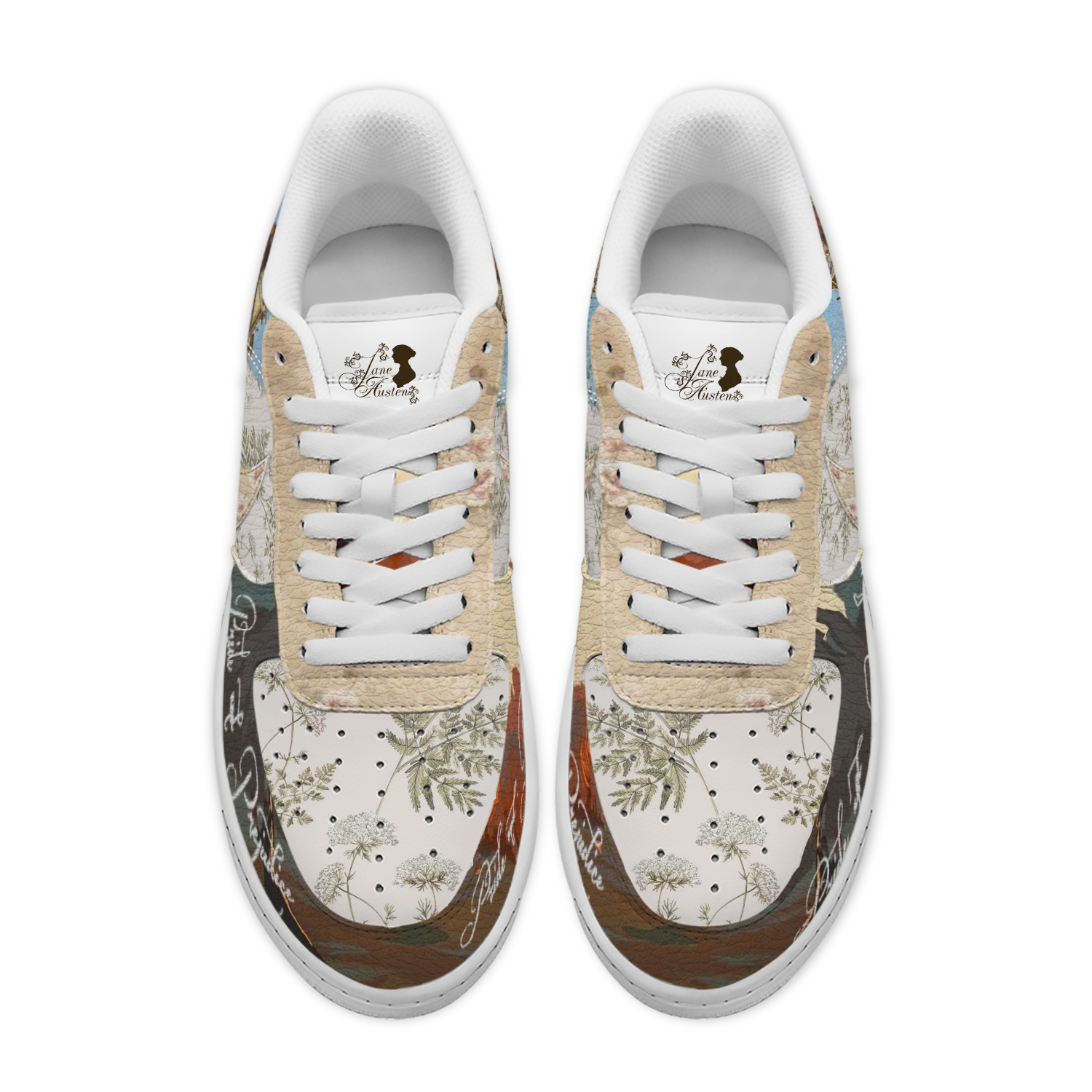 Ideafootwear Pride and Prejudice Air Low-Top Sneakers Shoes For Men And Women 2