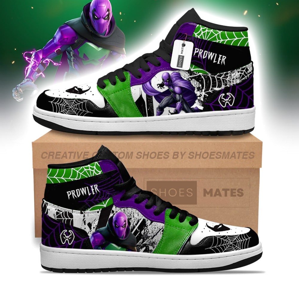 Ideafootwear Prowler Spider-Verse AJ1 High Sneakers Shoes For Men And Women