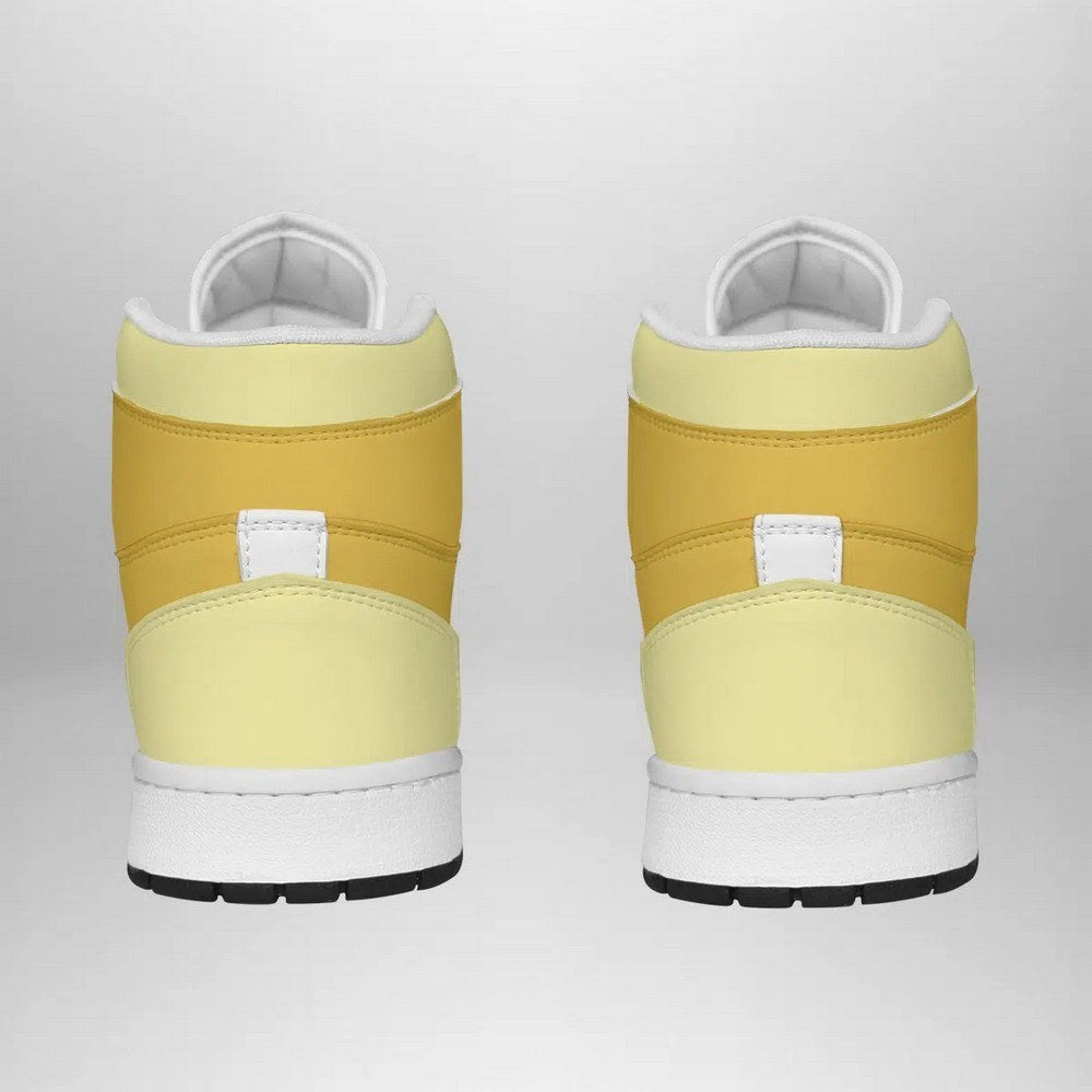 Ideafootwear Psyduck Face Pokemon AJ1 High Sneakers Shoes For Men And Women
